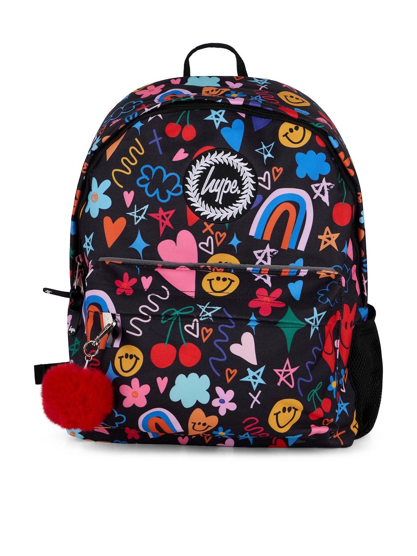 Hype Happy Days Doodle Backpack - Black