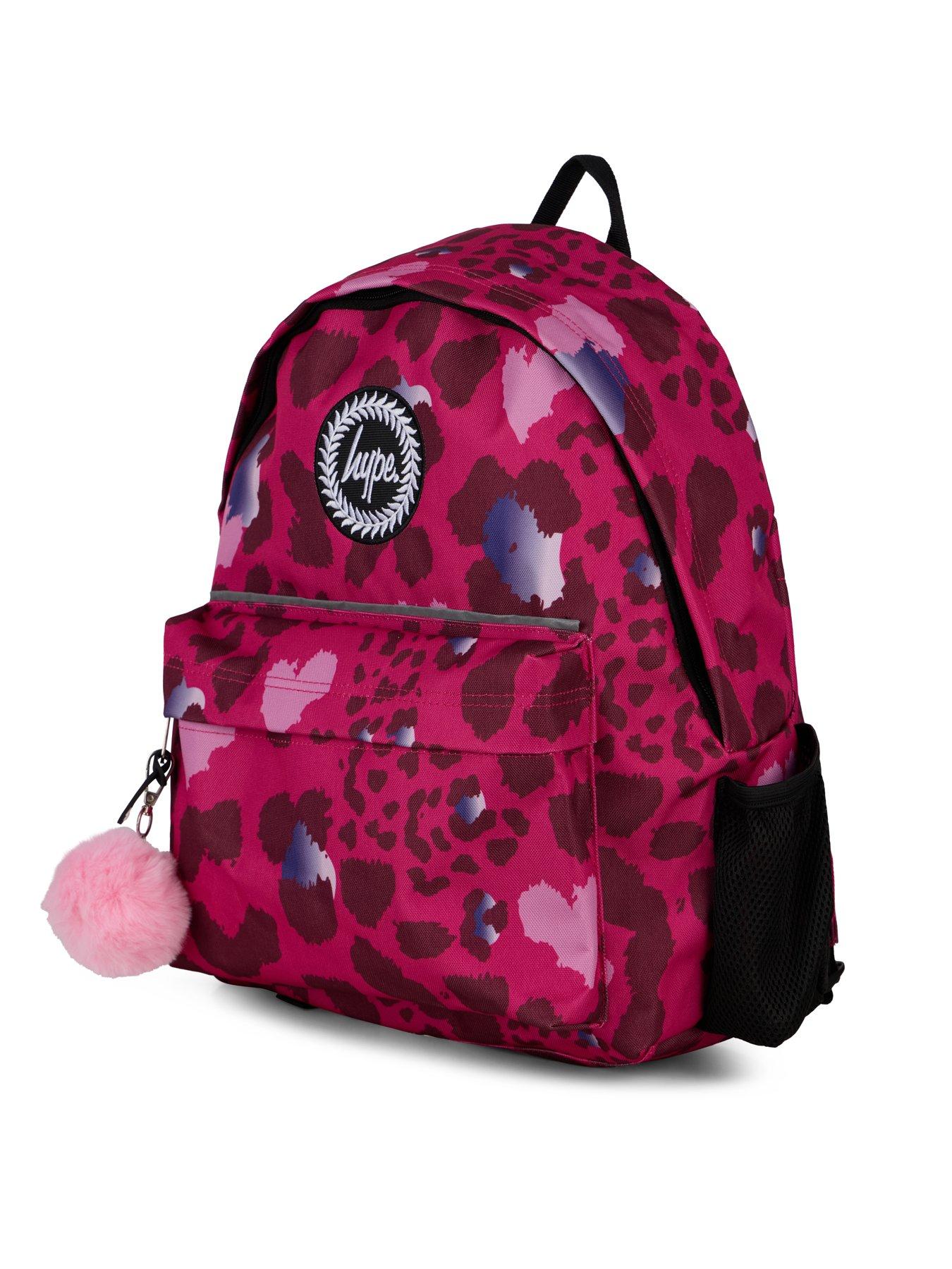 Image 2 of 4 of Hype Heart Leopard Backpack - Pink
