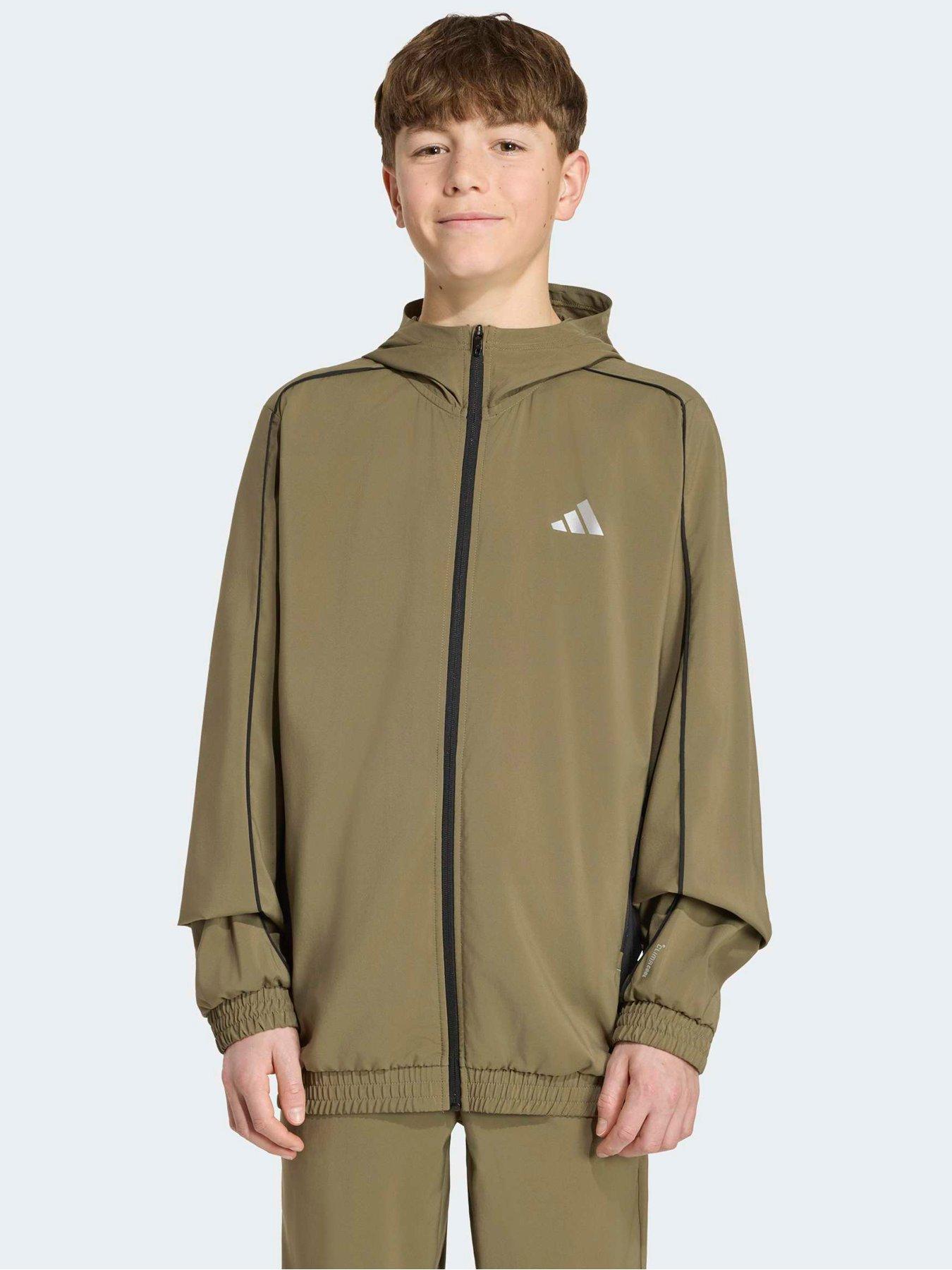 adidas Junior Boys Tech Apparel Zip Jacket - Green