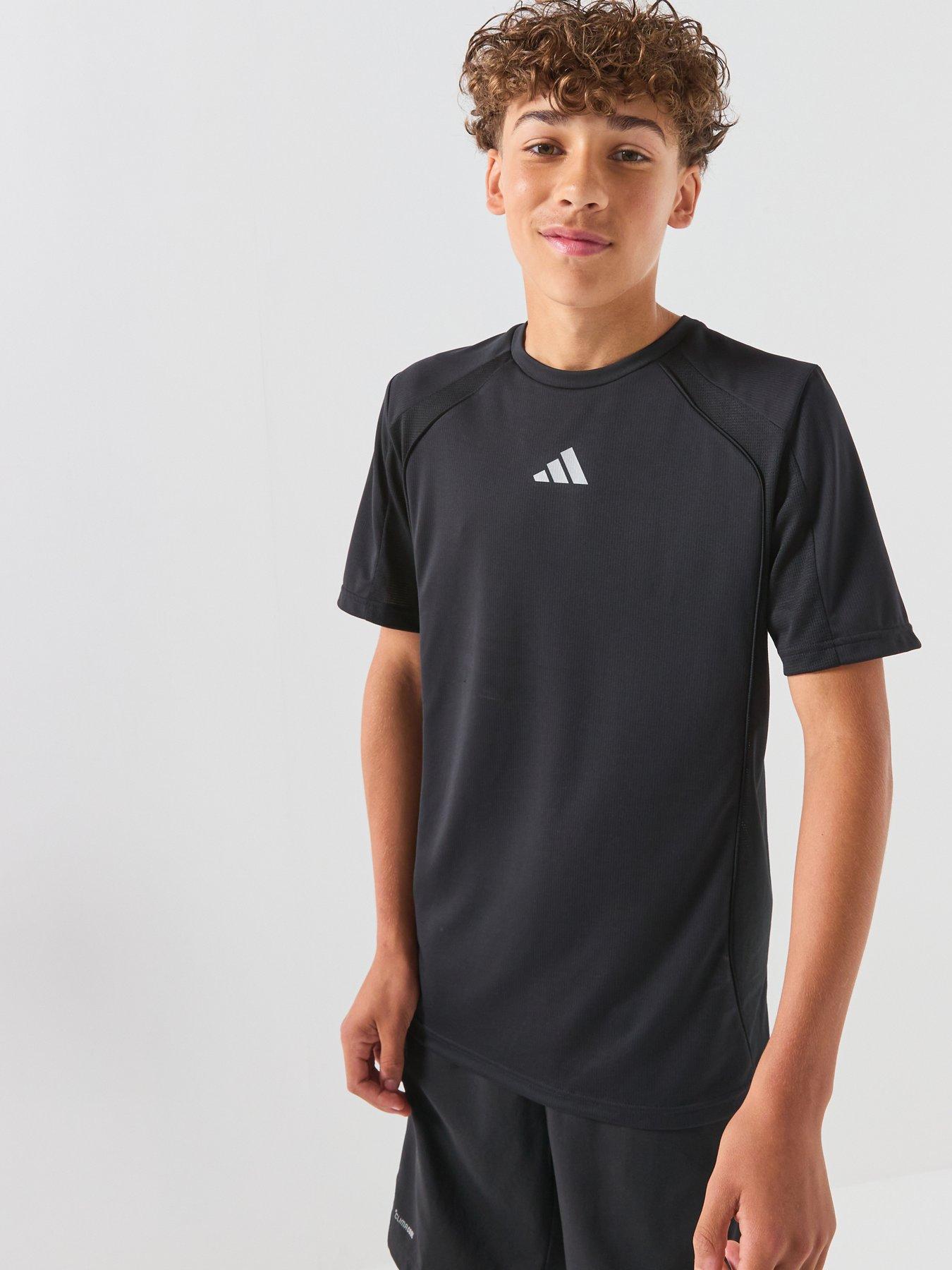 adidas Junior Boys Tech Apparel T-Shirt - Black