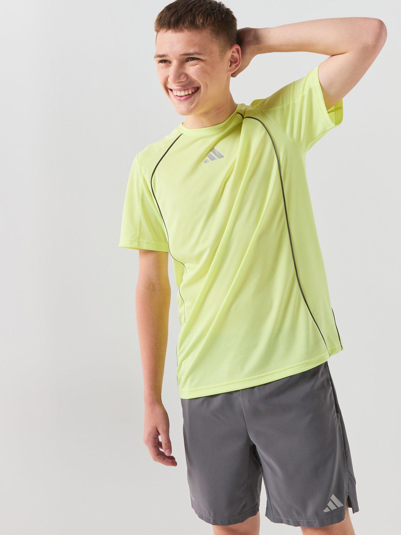 adidas Junior Boys Tech Apparel T-Shirt - Yellow