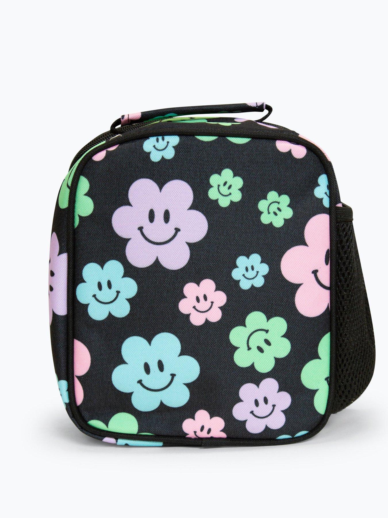Image 3 of 4 of Hype Unisex Happy Flowers Lunch Box - Black