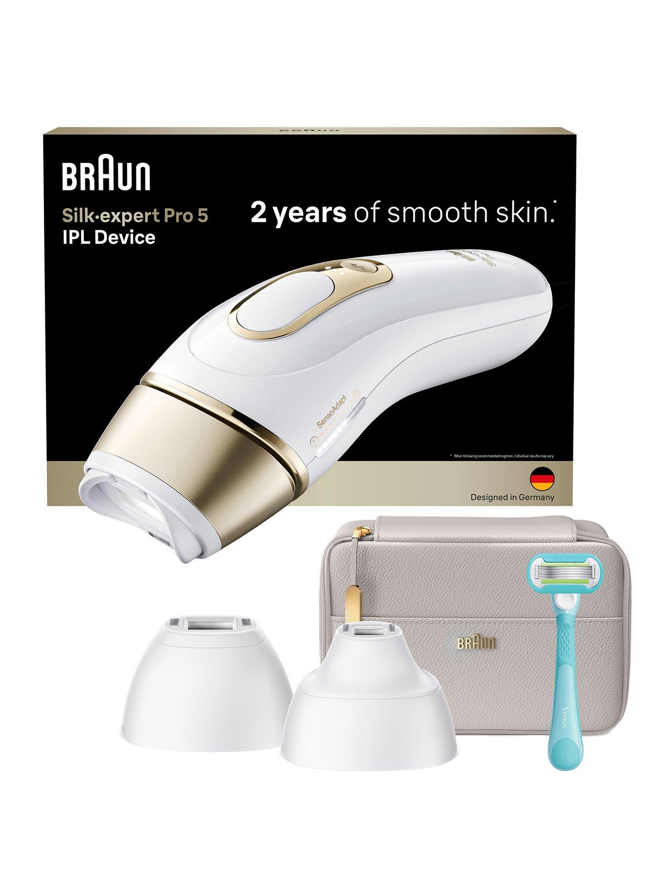 Braun IPL Silk-expert Pro 5, At Home Hair Removal, 3 Attachment Heads, PL5351