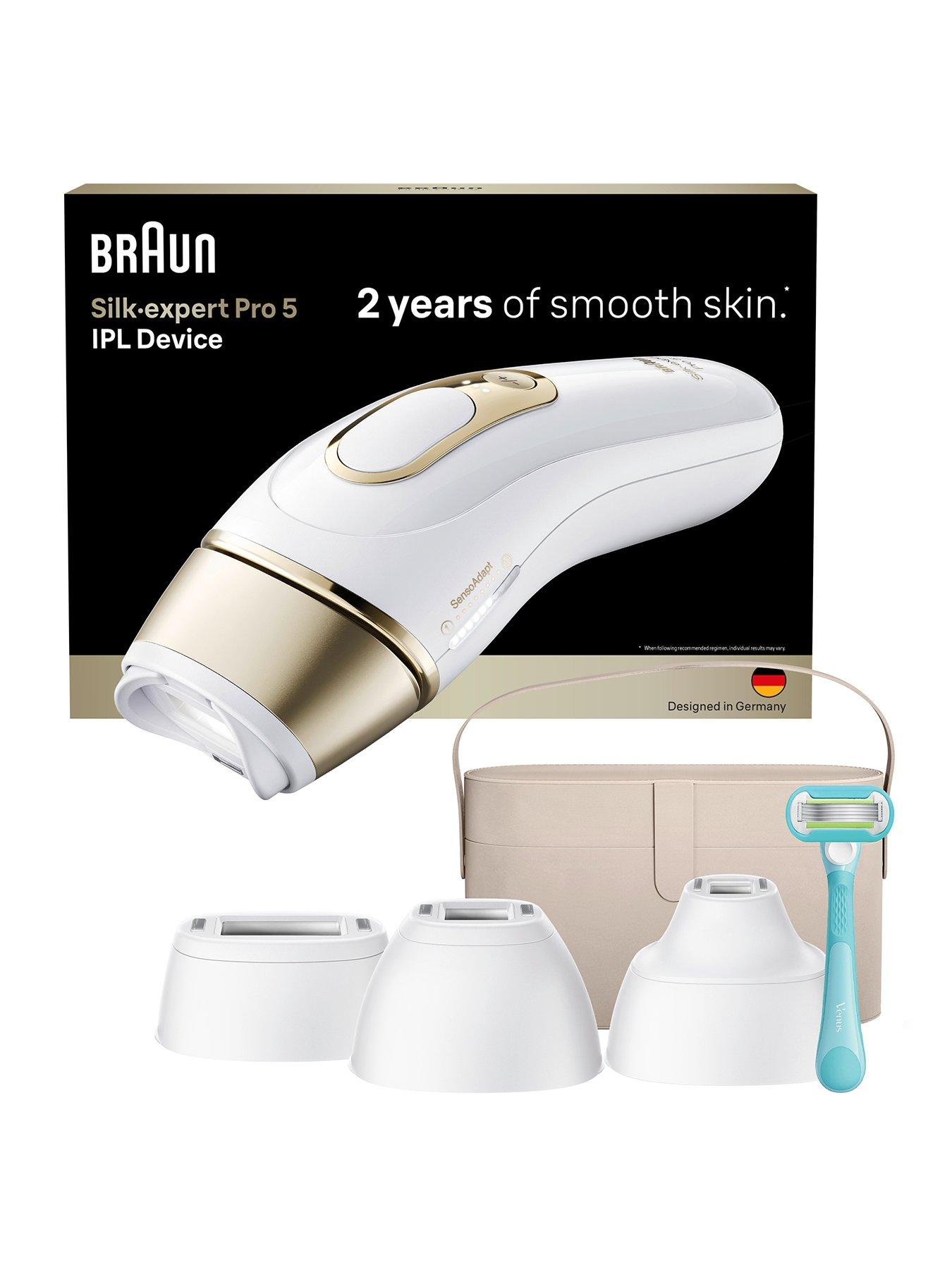 Braun IPL Silk-expert Pro 5, At Home Hair Removal, 4 Attachment Heads, PL5441