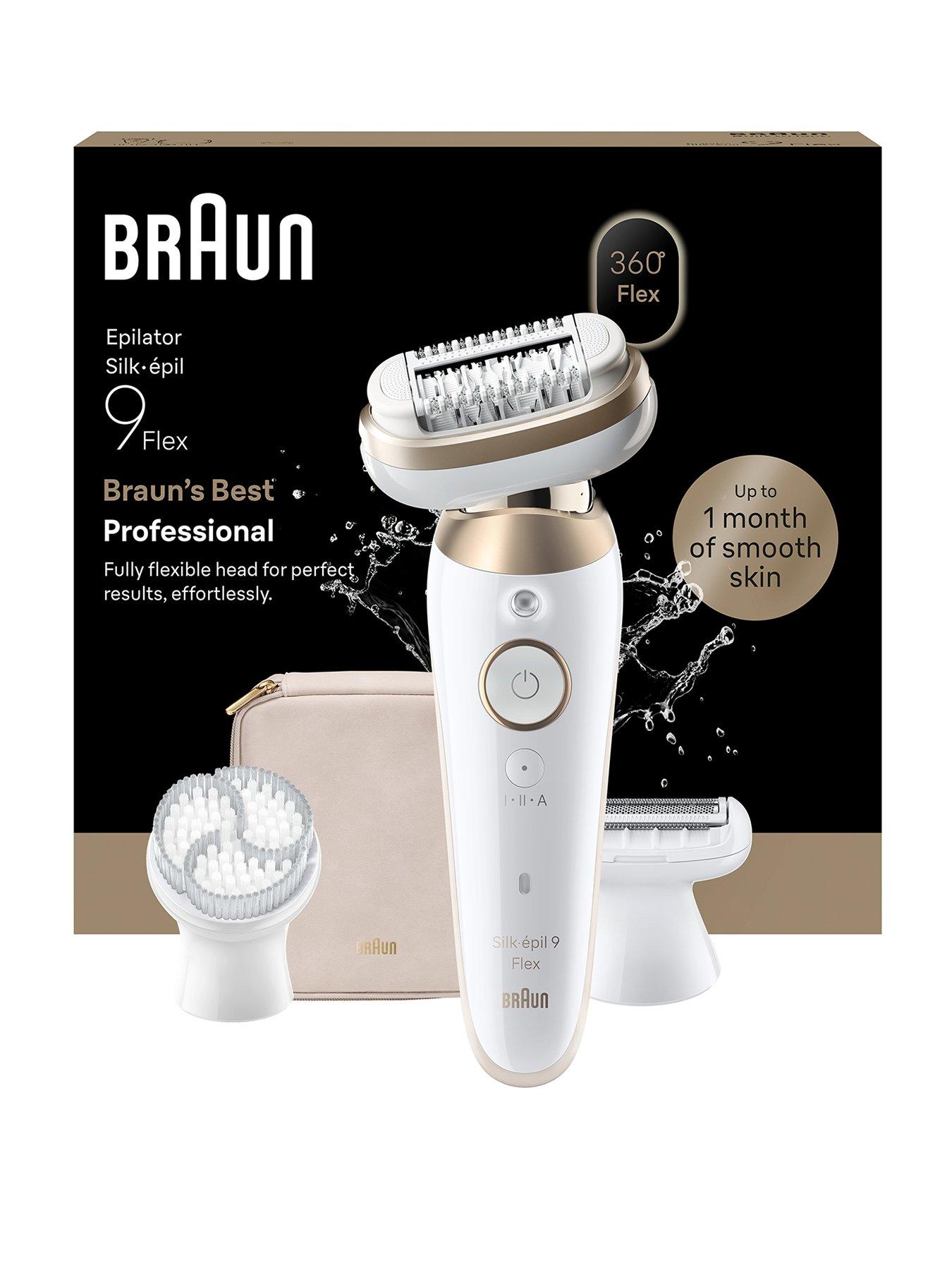 Braun Braun SilkÂ·epil 9 Flex, Wet & Dry Epilator, Lasting Smooth Skin, 9-060 3D, Gold