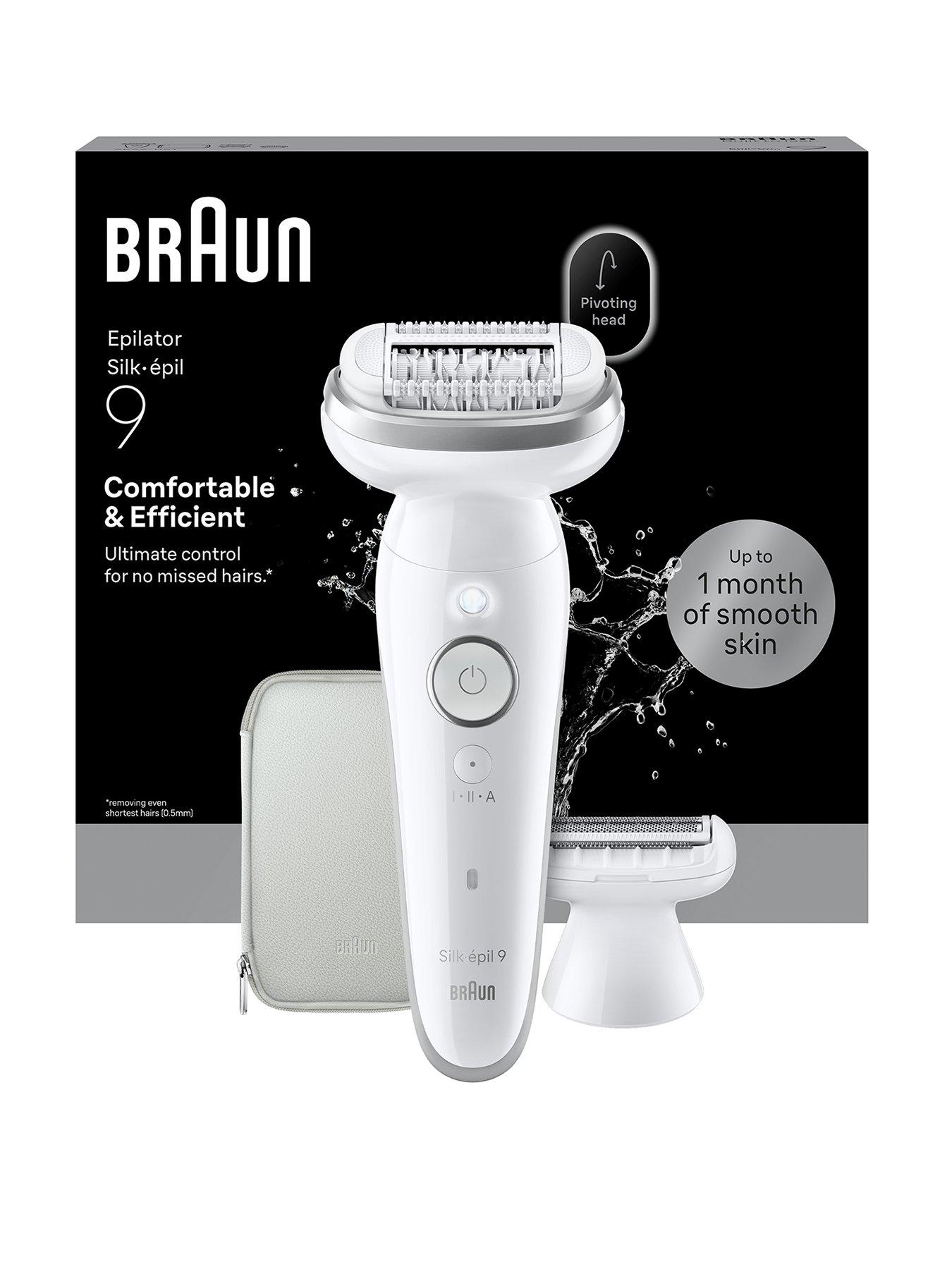 Braun Silk-epil 9, Wet  &  Dry Epilator, Lasting Smooth Skin, 9-030, Silver