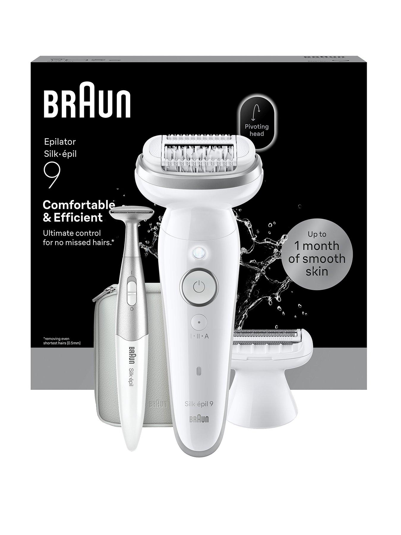 Braun Braun SilkÂ·epil 9, Wet & Dry Epilator, Lasting Smooth Skin, 9-241, Silver