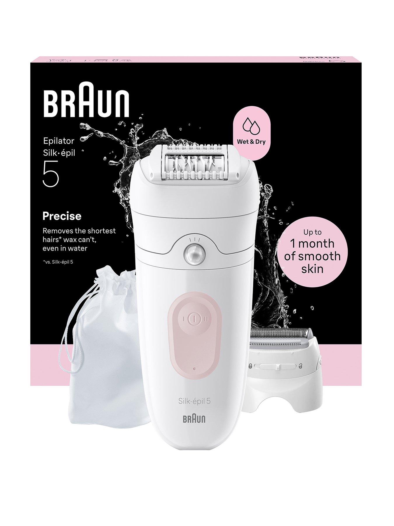 Braun Silk-epil 5, Wet  &  Dry Epilator, Easy Hair Removal, Lasting Smooth Skin, 5-041, Flamingo Pink