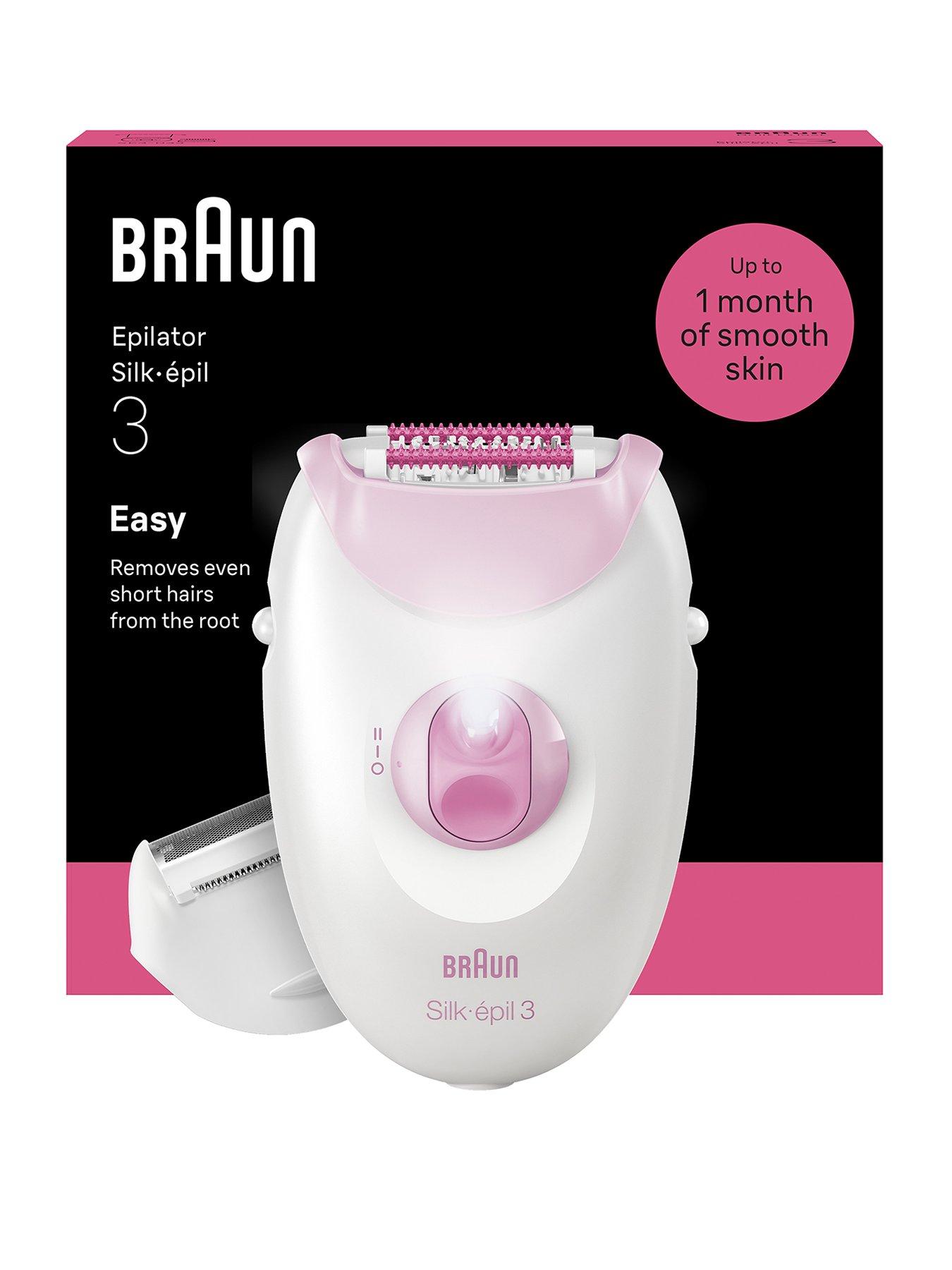Braun Braun SilkÂ·epil 3, Corded Epilator, Lasting Smooth Skin, 3-031, Pink
