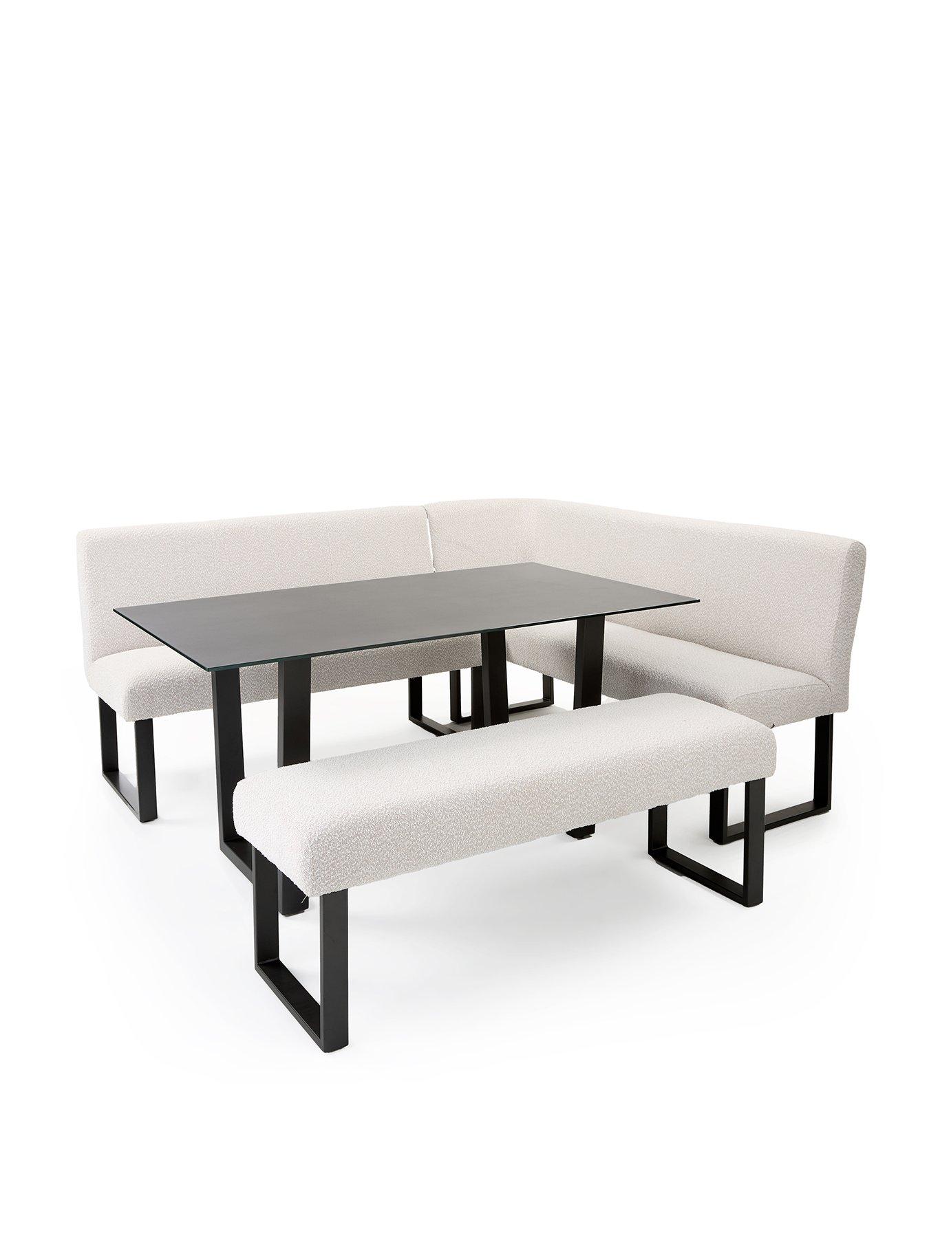 The Very Collection Bennett Table  &  Boucle Bench Dining Set - FSC® Certified