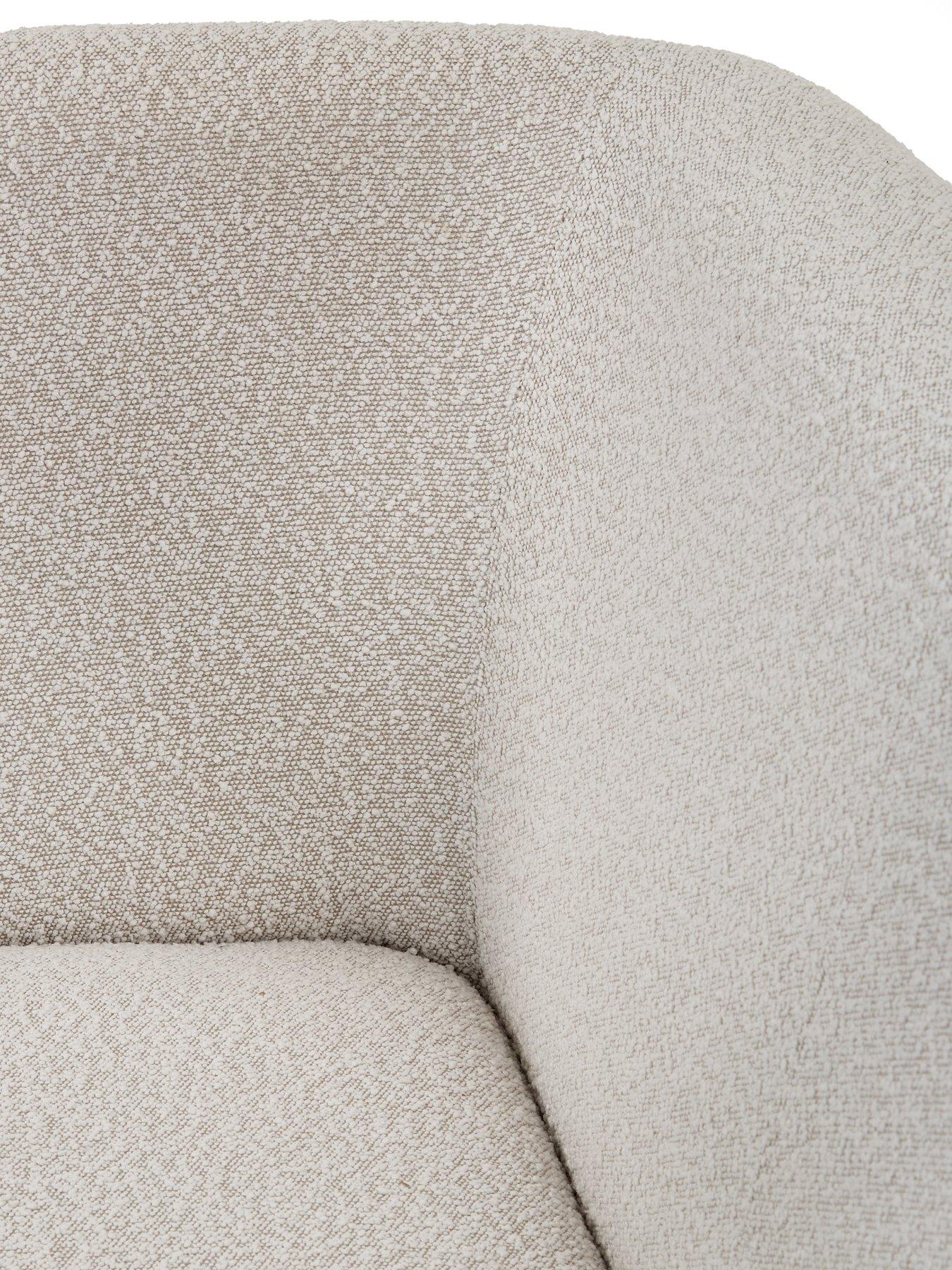 Image 5 of 6 of The Very Collection Bennett Ceramic Top Dining&nbsp;Table &amp; Boucle Bench&nbsp;Set - Black/Natural - FSC&reg; Certified