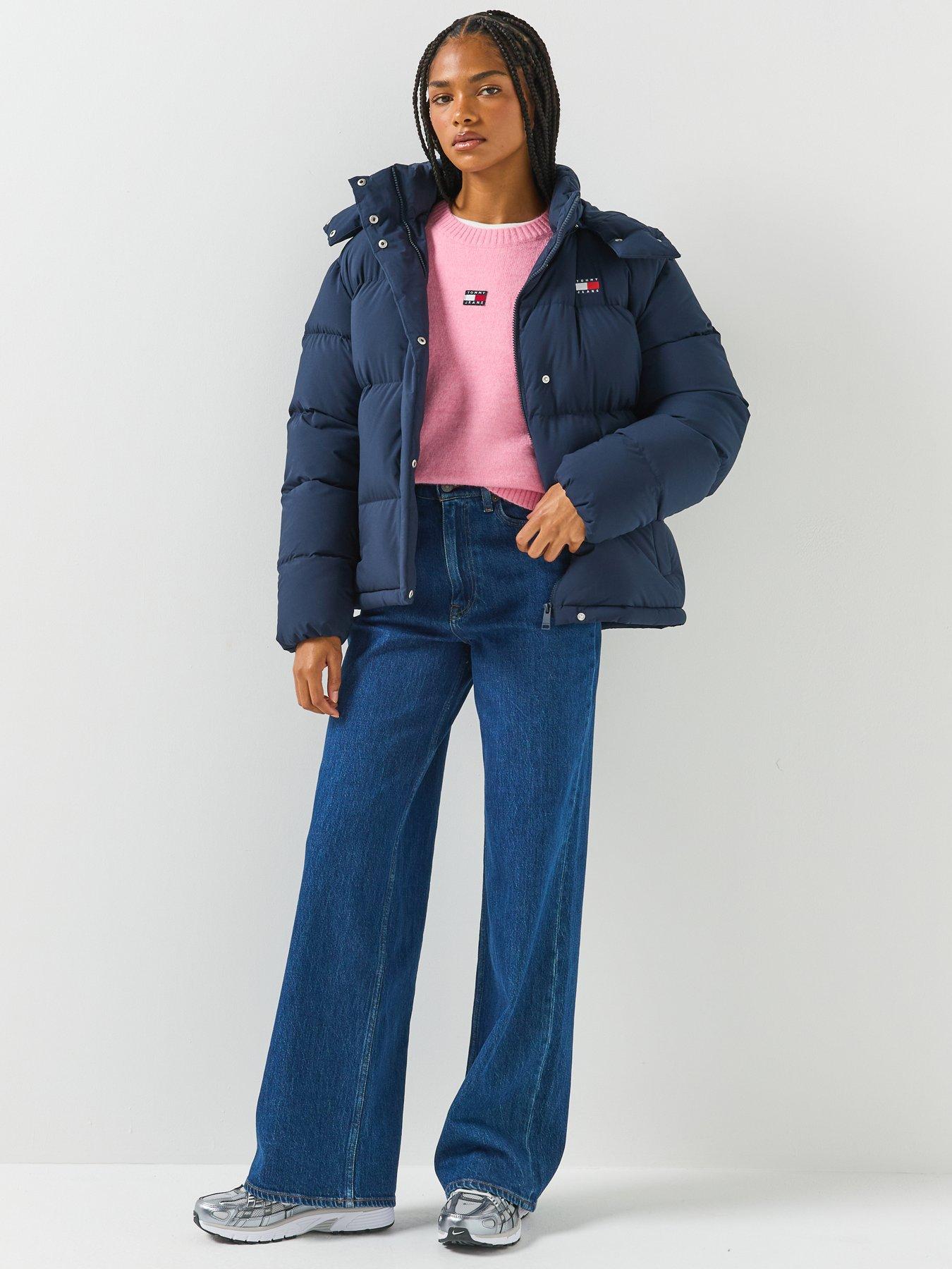 Image 4 of 6 of Tommy Jeans Tommy Badge Fluffy Alpaca Cardigan - Pink