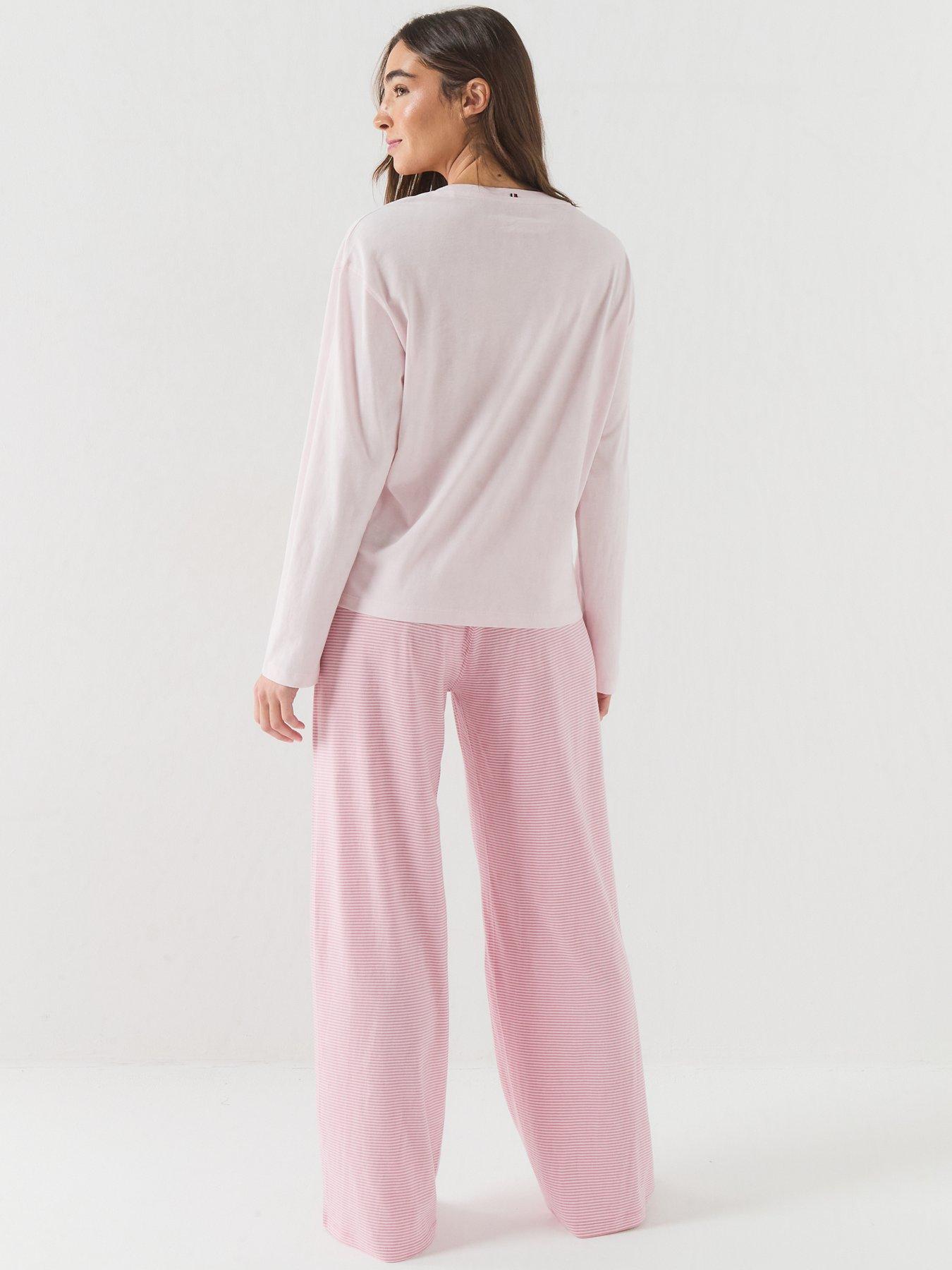 Image 2 of 6 of Tommy Hilfiger Long Sleeve Jersey Pyjama Set - Pink