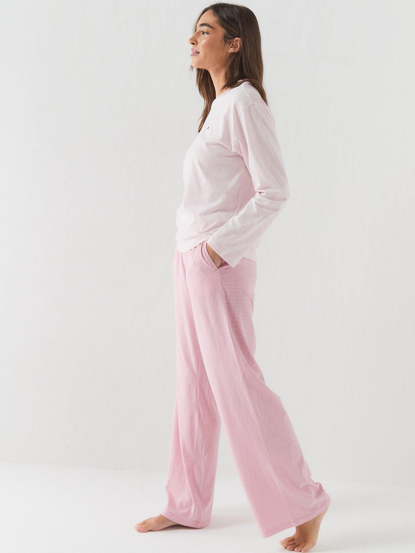 Image 3 of 6 of Tommy Hilfiger Long Sleeve Jersey Pyjama Set - Pink