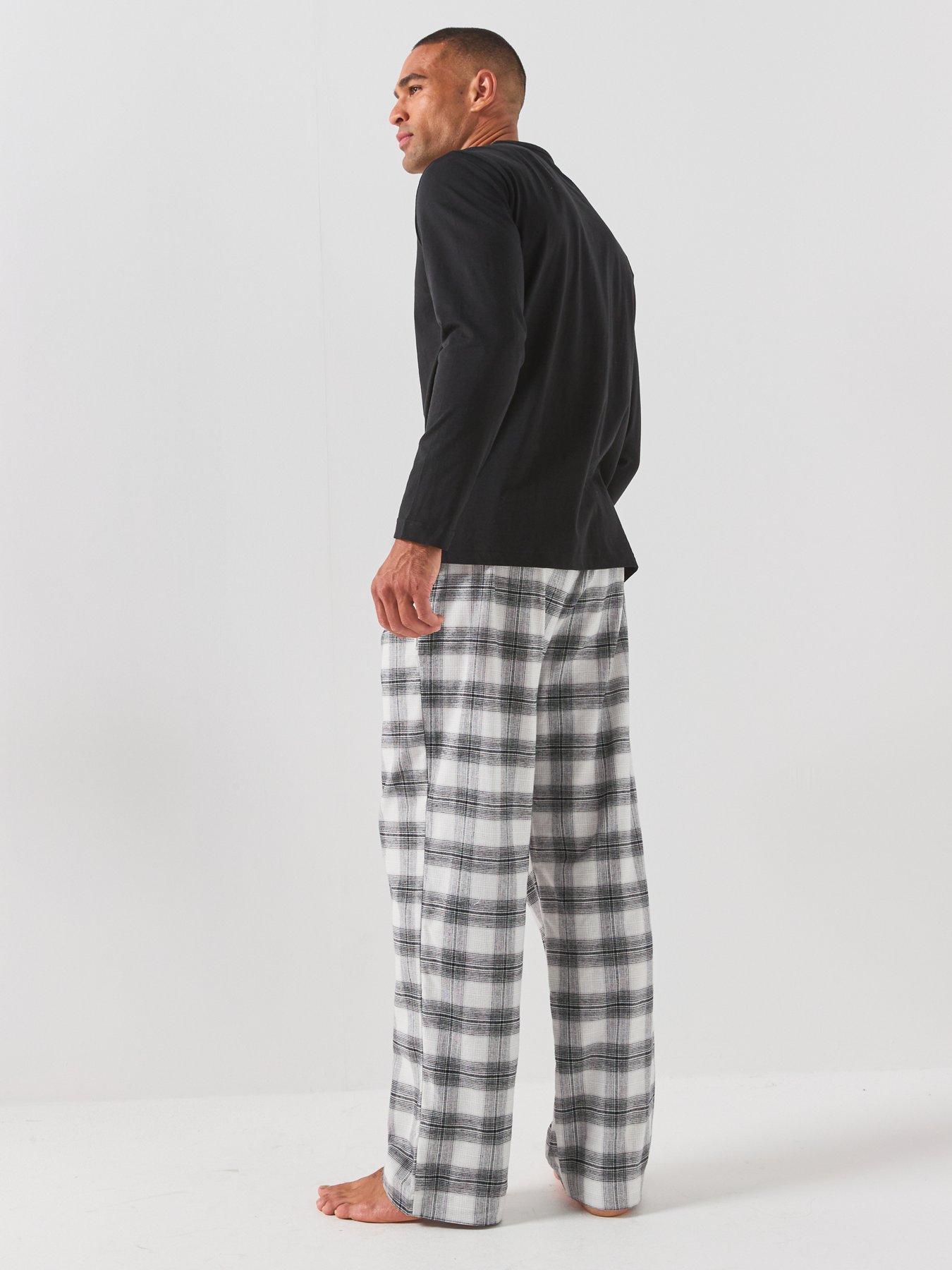 Image 2 of 6 of Calvin Klein Long Sleeve Pyjama Set - Black