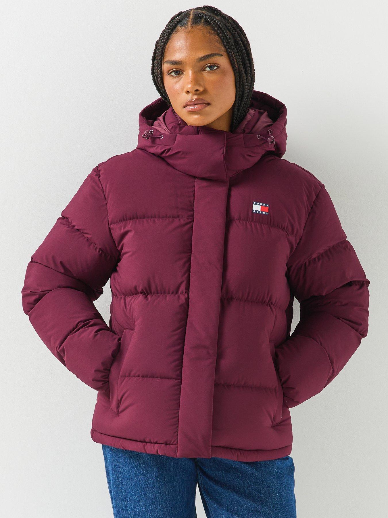 Tommy Jeans Relaxed Down Alaska Puffer Jacket - Calypso Berry