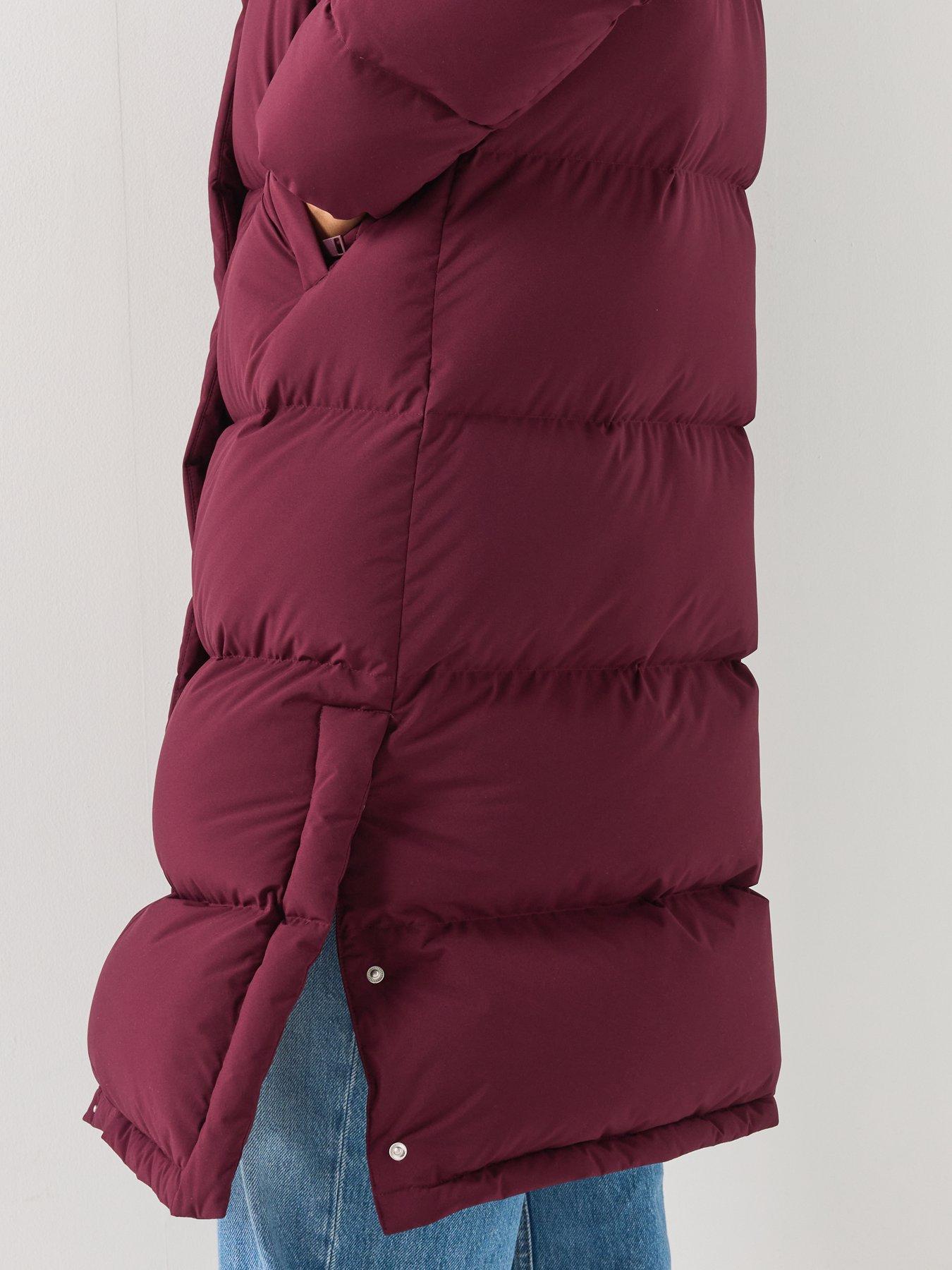 Image 4 of 6 of Tommy Jeans Womens Alaska Longline Padded&nbsp;Coat - Red