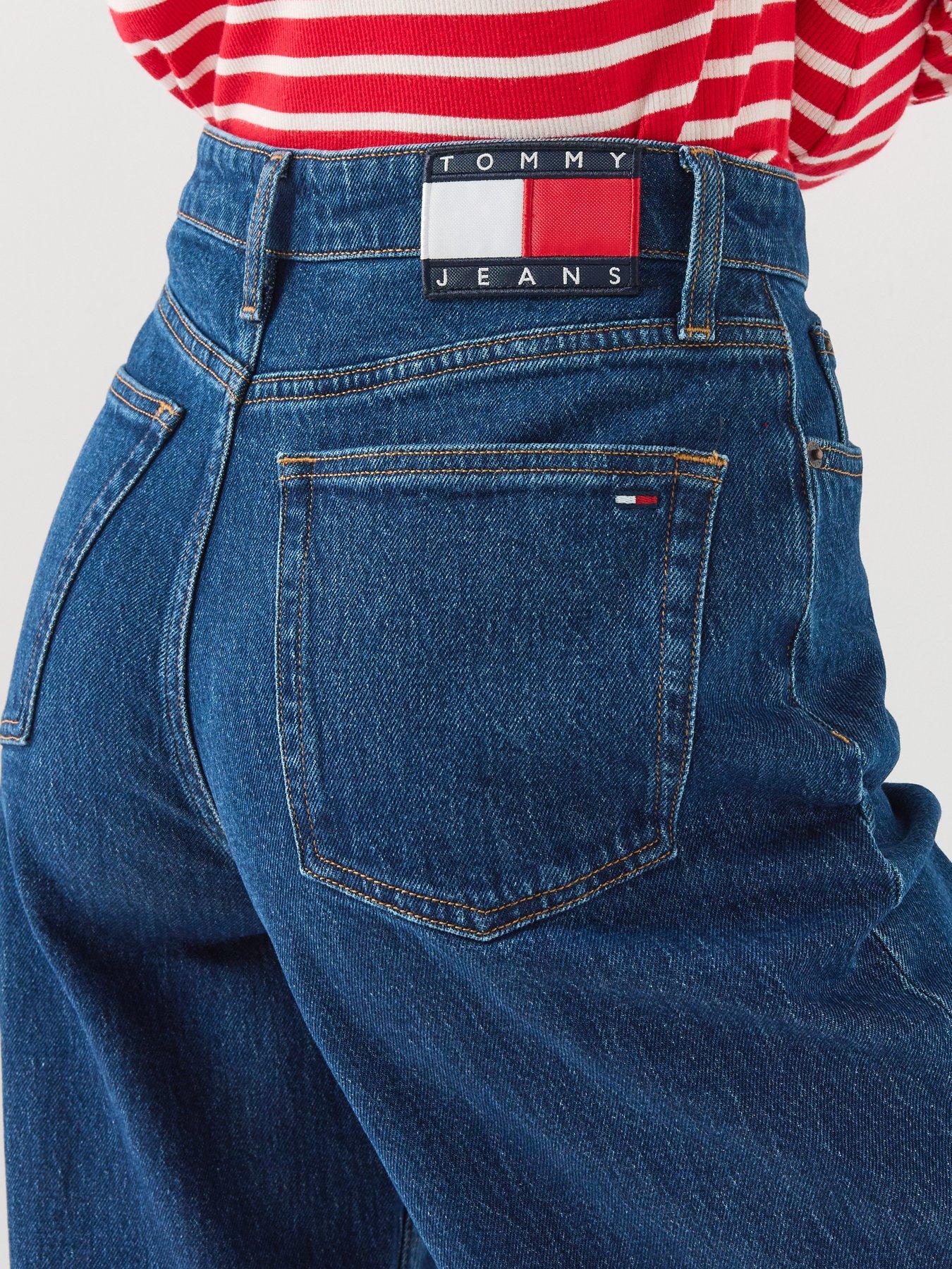 Image 4 of 5 of Tommy Jeans Claire High Rise Wide Jeans - Denim Dark