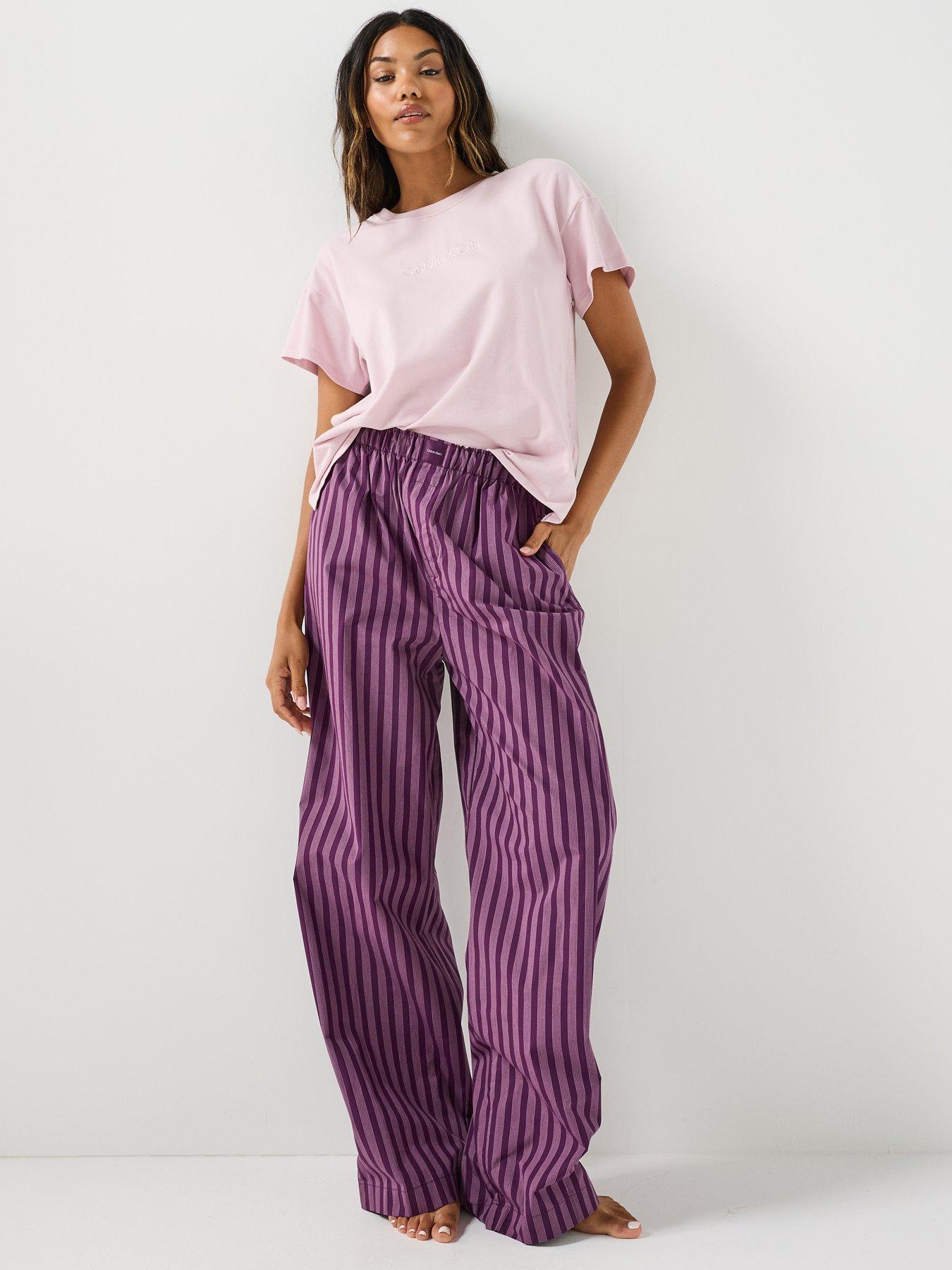 Image 3 of 4 of Calvin Klein Cotton Stretch Lounge Relaxed T-shirt - Pink