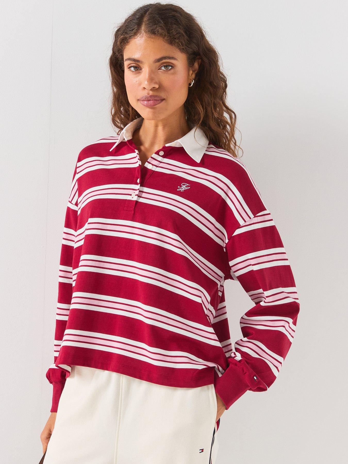 Tommy Hilfiger Rugby Stipe Long Sleeve Polo Sweatshirt - Multi