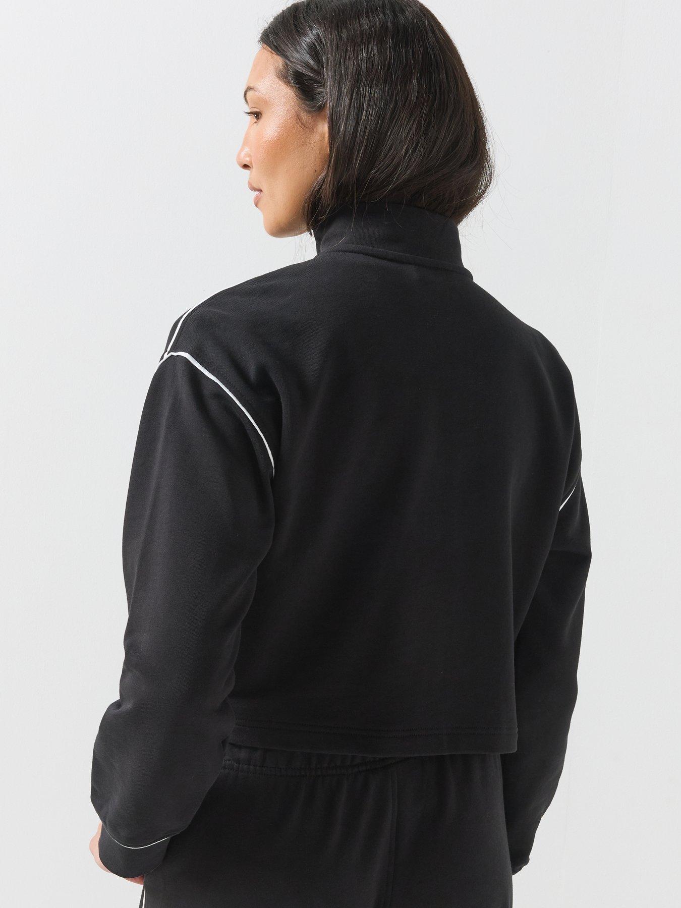 Image 2 of 6 of Calvin Klein Jeans Jeans Monogram Contrast Piping Balloon Sleeve Jumper - Black
