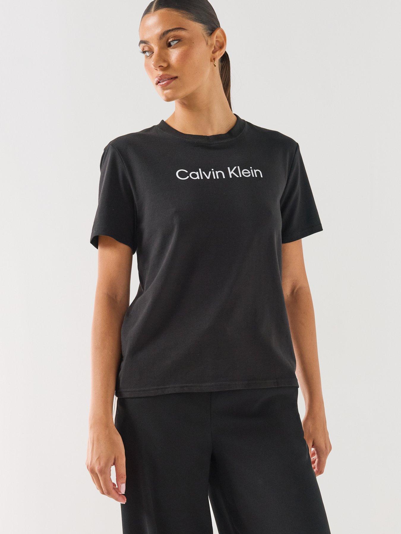 Image 1 of 4 of Calvin Klein Breathable Quick-dry Travel T-shirt - Black