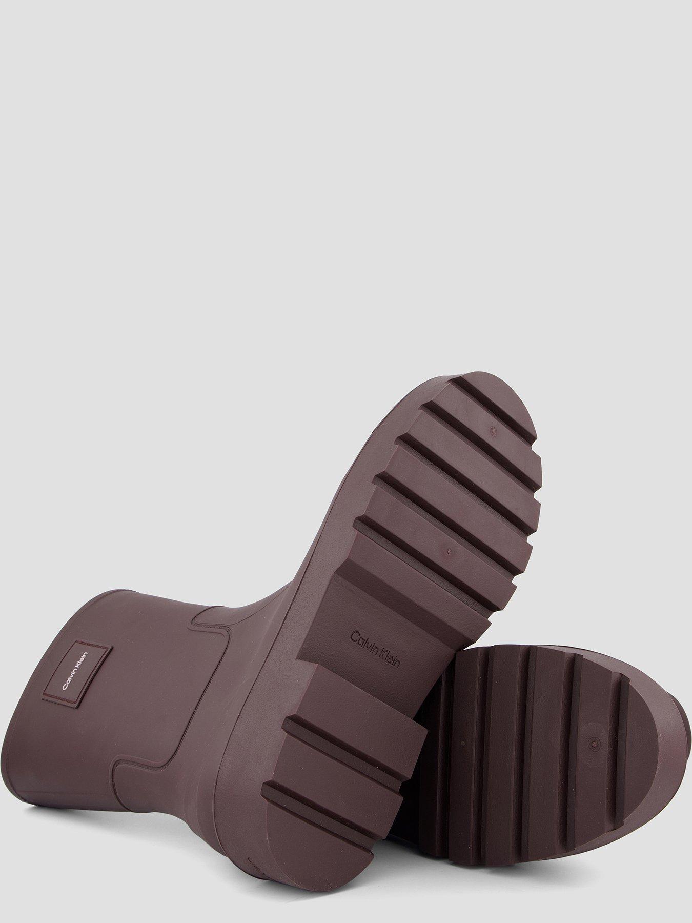 Image 4 of 7 of Calvin Klein Women's Mid Rainboot Rubber Wellington Boots - Brown
