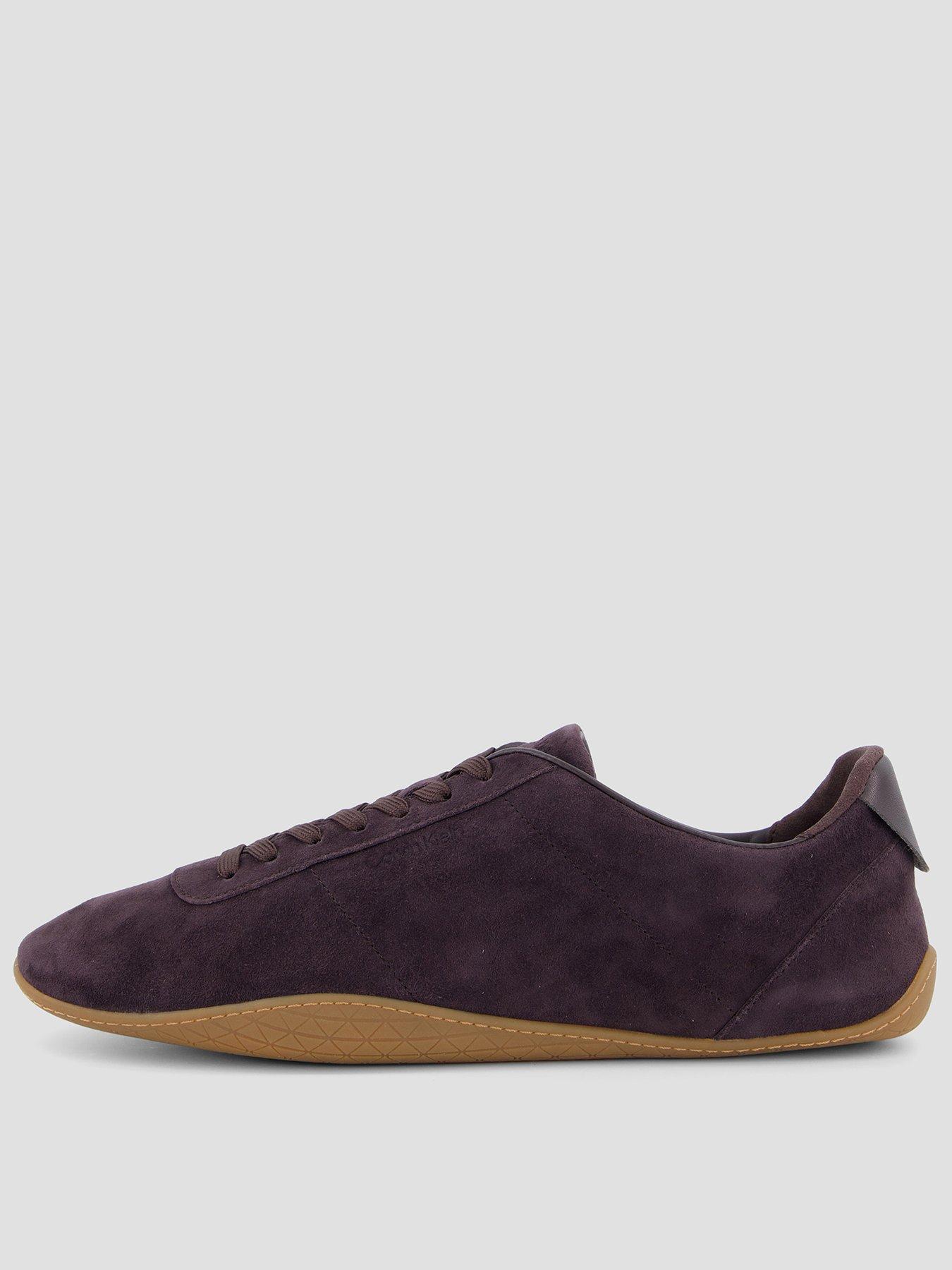 Image 1 of 7 of Calvin Klein Suede Hybrid Ballet Trainers - Brown