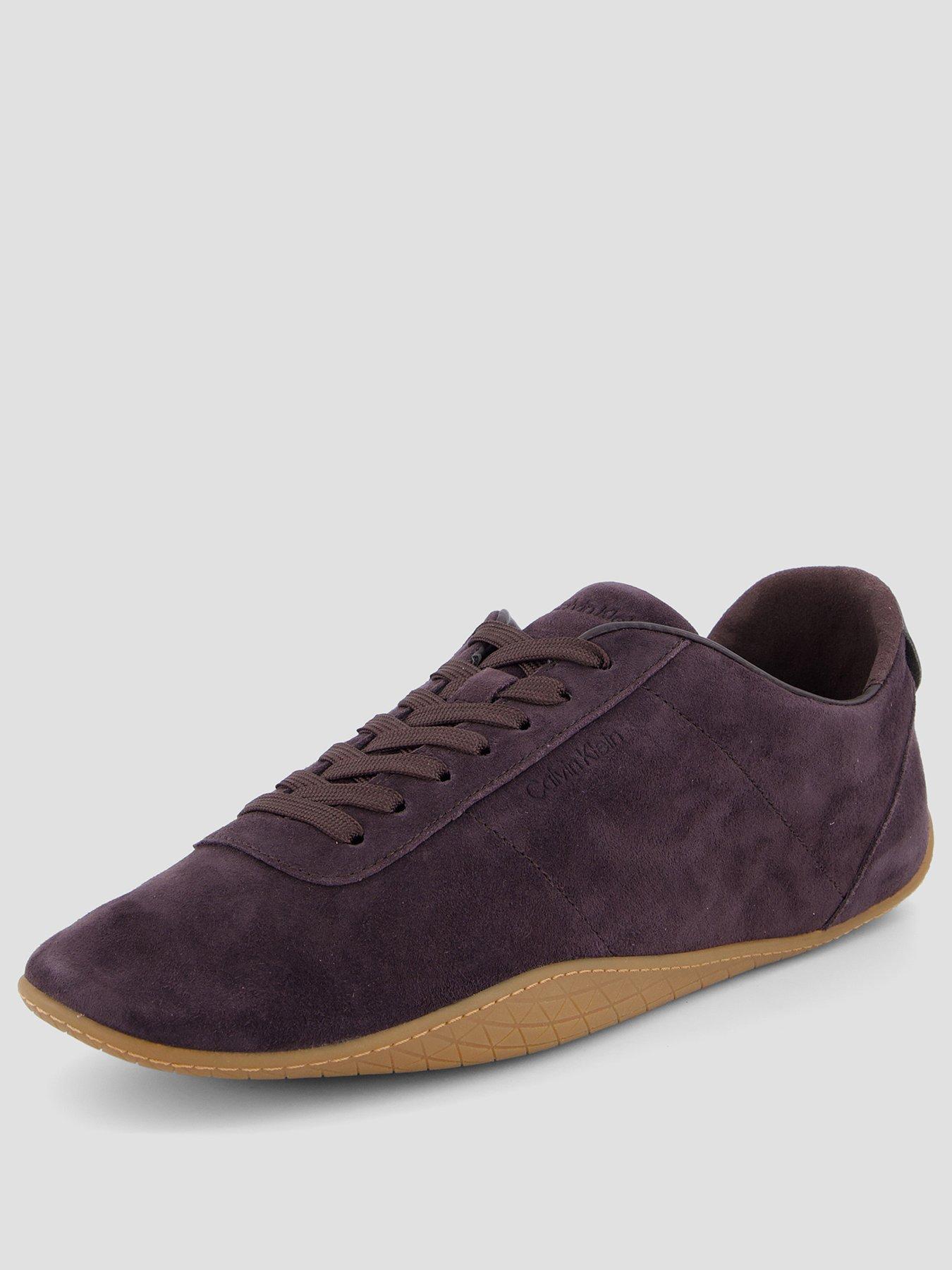 Image 2 of 7 of Calvin Klein Suede Hybrid Ballet Trainers - Brown