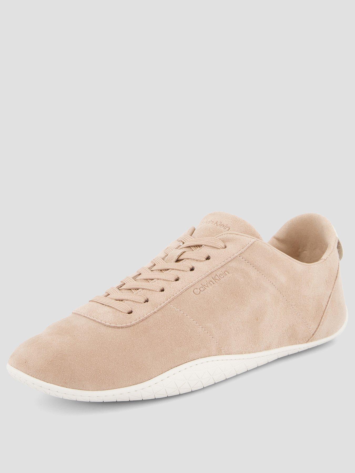Image 2 of 7 of Calvin Klein Suede Hybrid Ballet Trainers - Cream