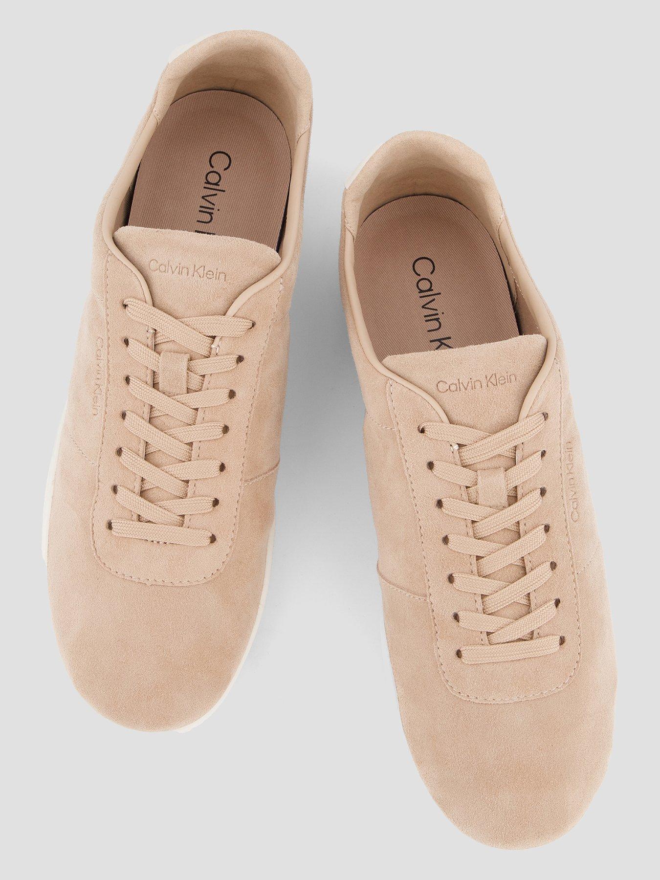 Image 3 of 7 of Calvin Klein Suede Hybrid Ballet Trainers - Cream
