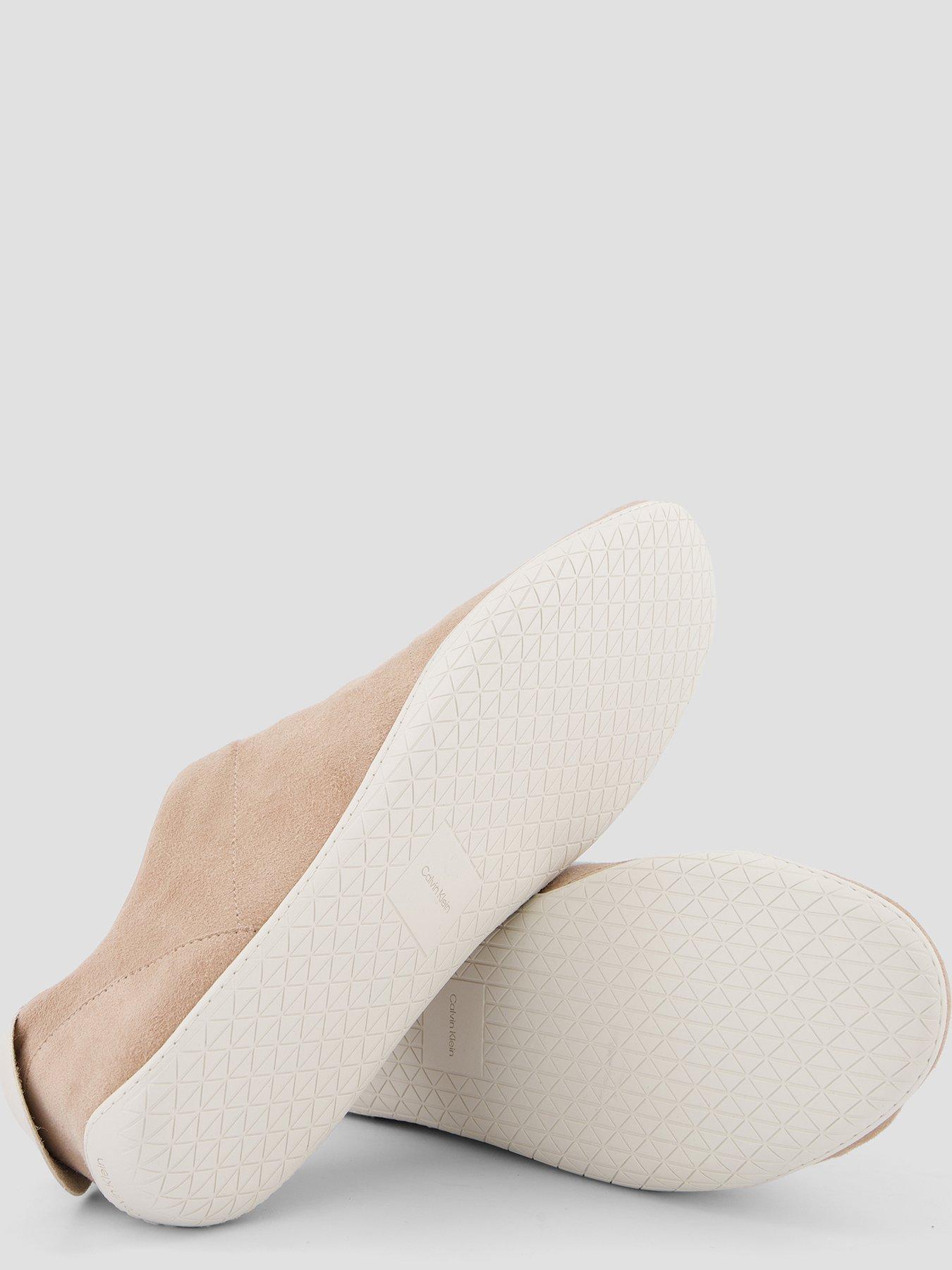 Image 4 of 7 of Calvin Klein Suede Hybrid Ballet Trainers - Cream