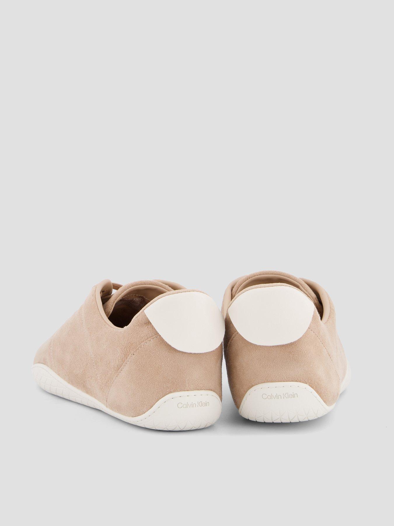 Image 6 of 7 of Calvin Klein Suede Hybrid Ballet Trainers - Cream