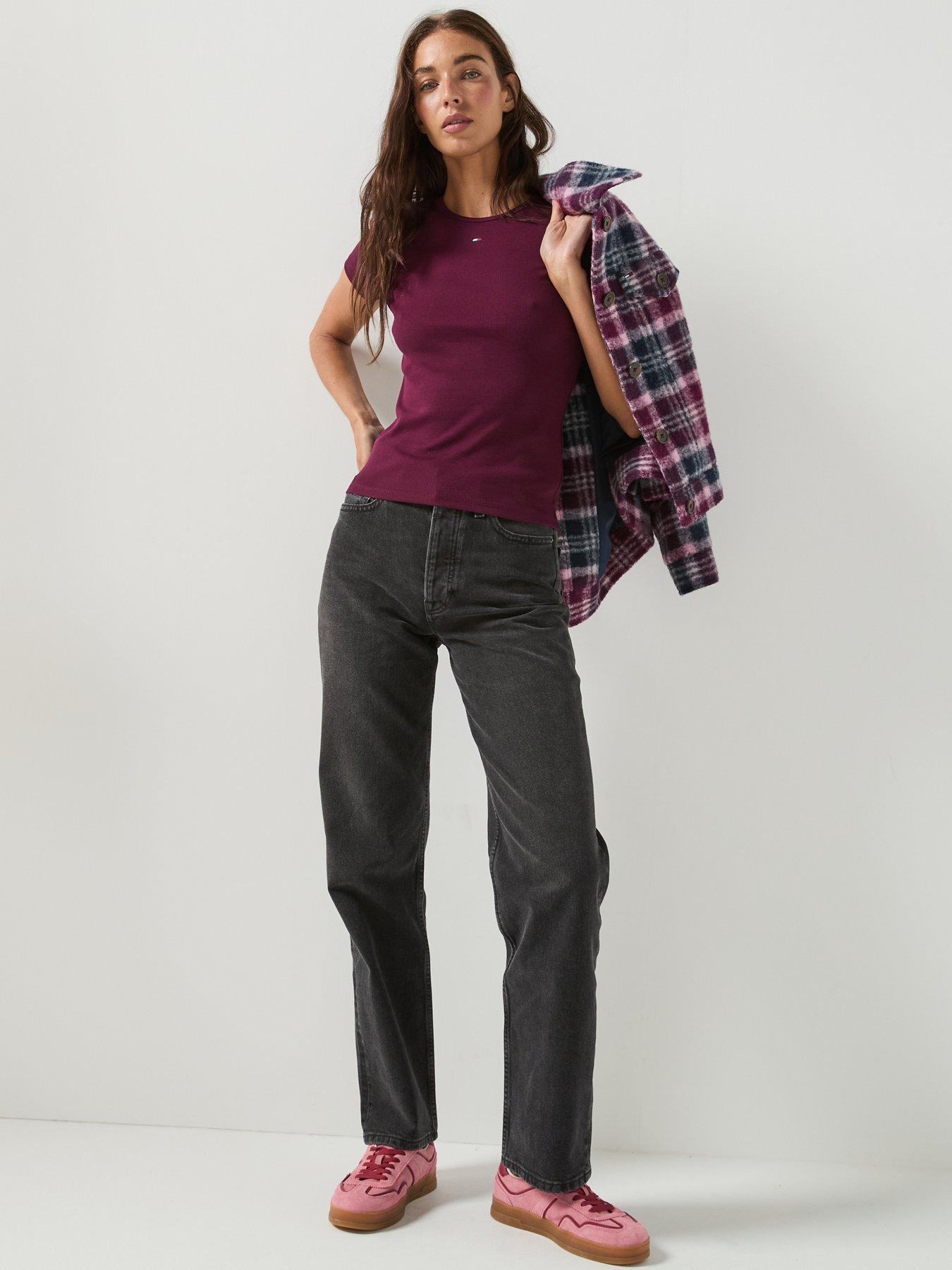 Image 5 of 5 of Tommy Jeans Tjw Slim Essential Rib Ss Ext