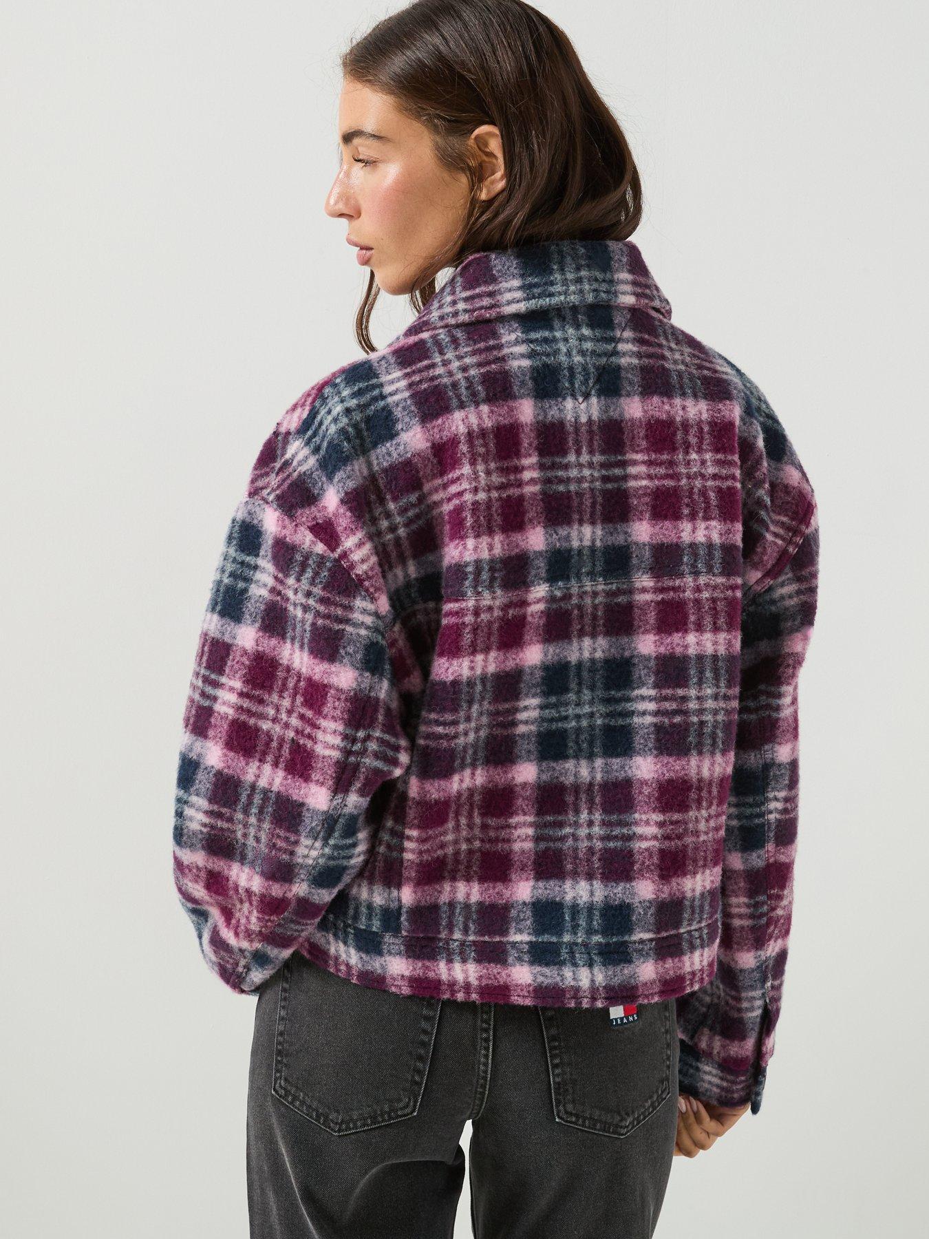 Image 2 of 5 of Tommy Jeans Wool Blend Trucker Jacket - Multi Check