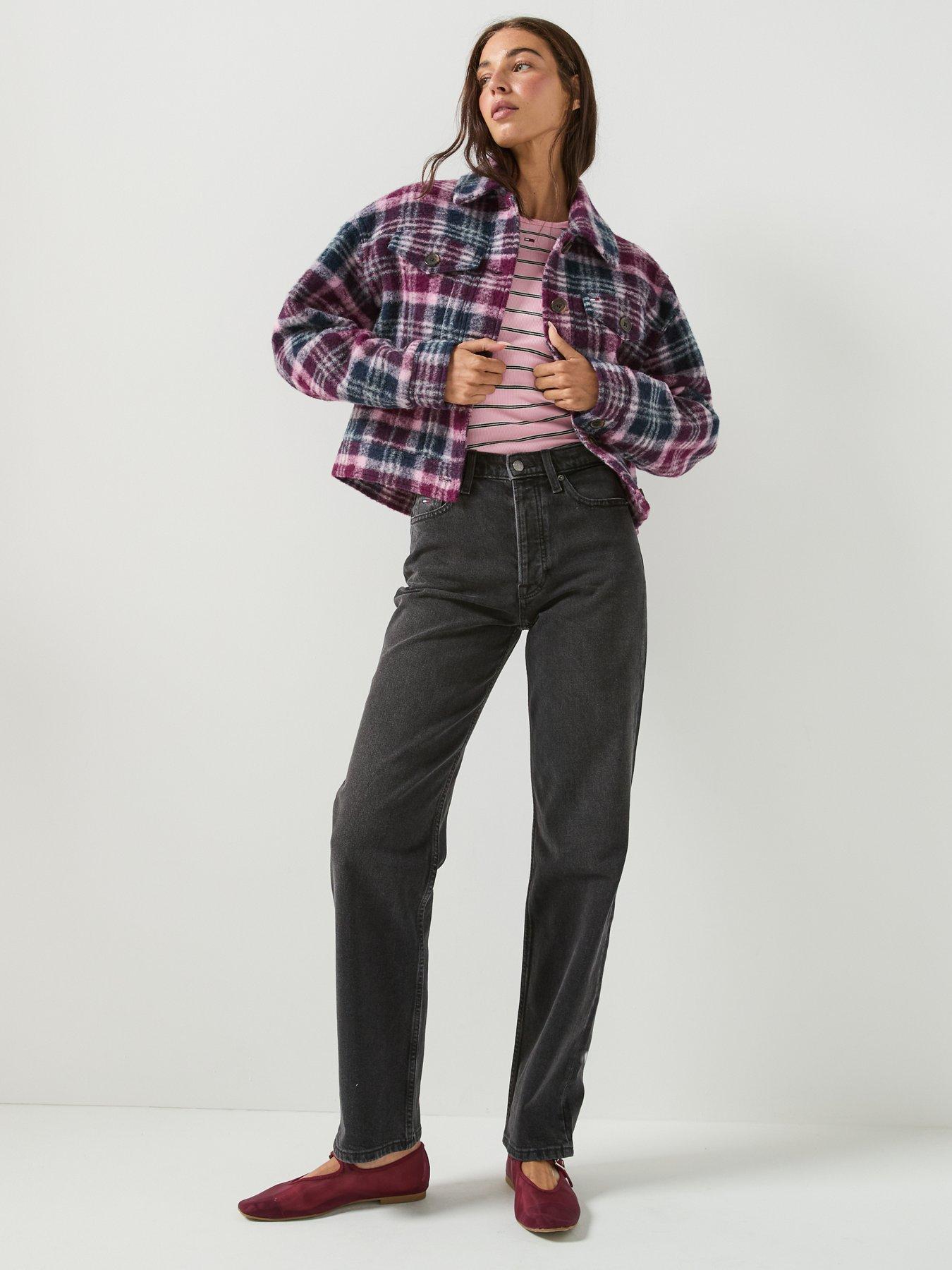 Image 3 of 5 of Tommy Jeans Wool Blend Trucker Jacket - Multi Check