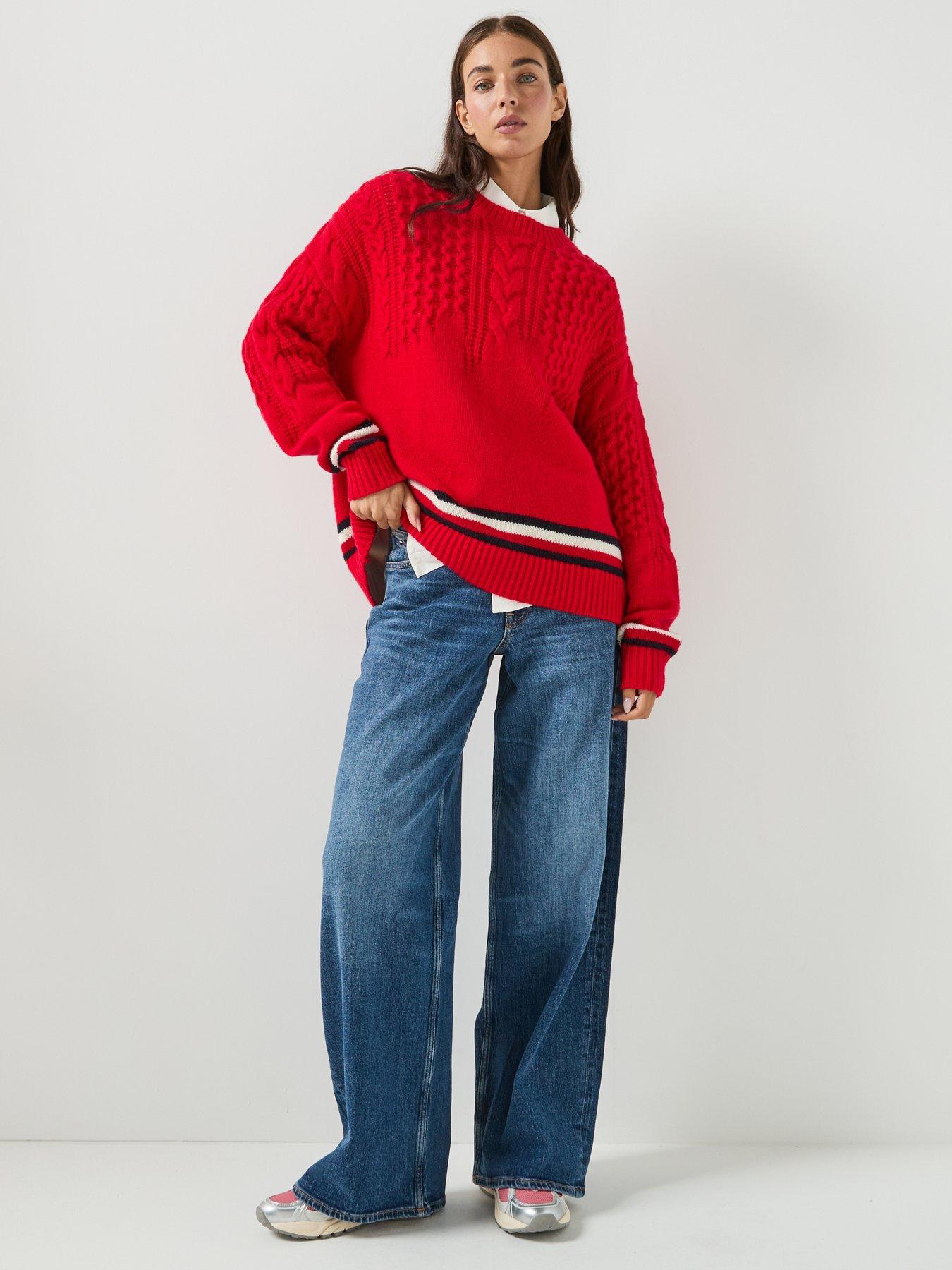 Image 3 of 6 of Tommy Jeans Tjw Ovs Placement Cable Sweater