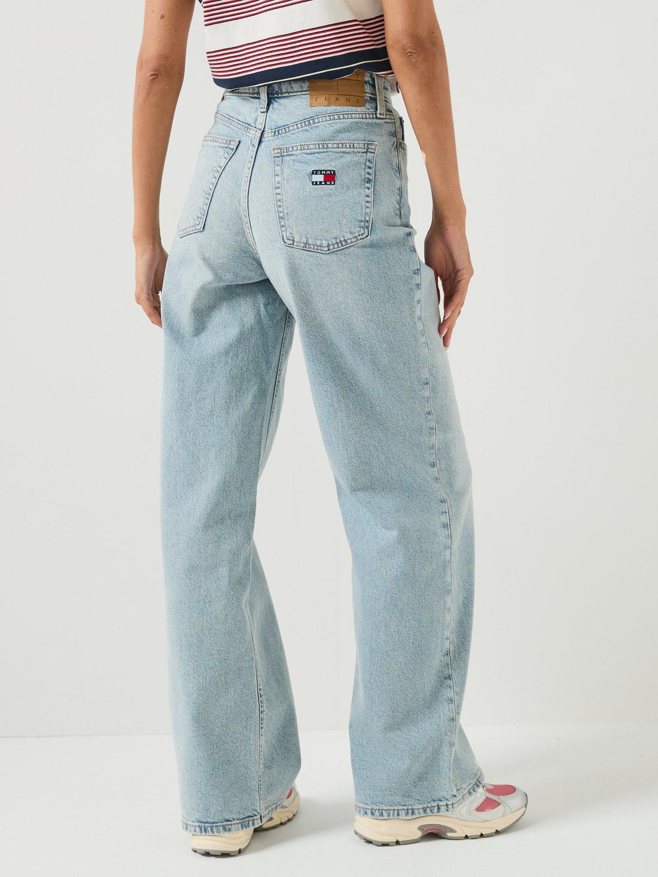 Image 2 of 6 of Tommy Jeans Women's Claire High Rise Wide Leg Jeans - Light Blue