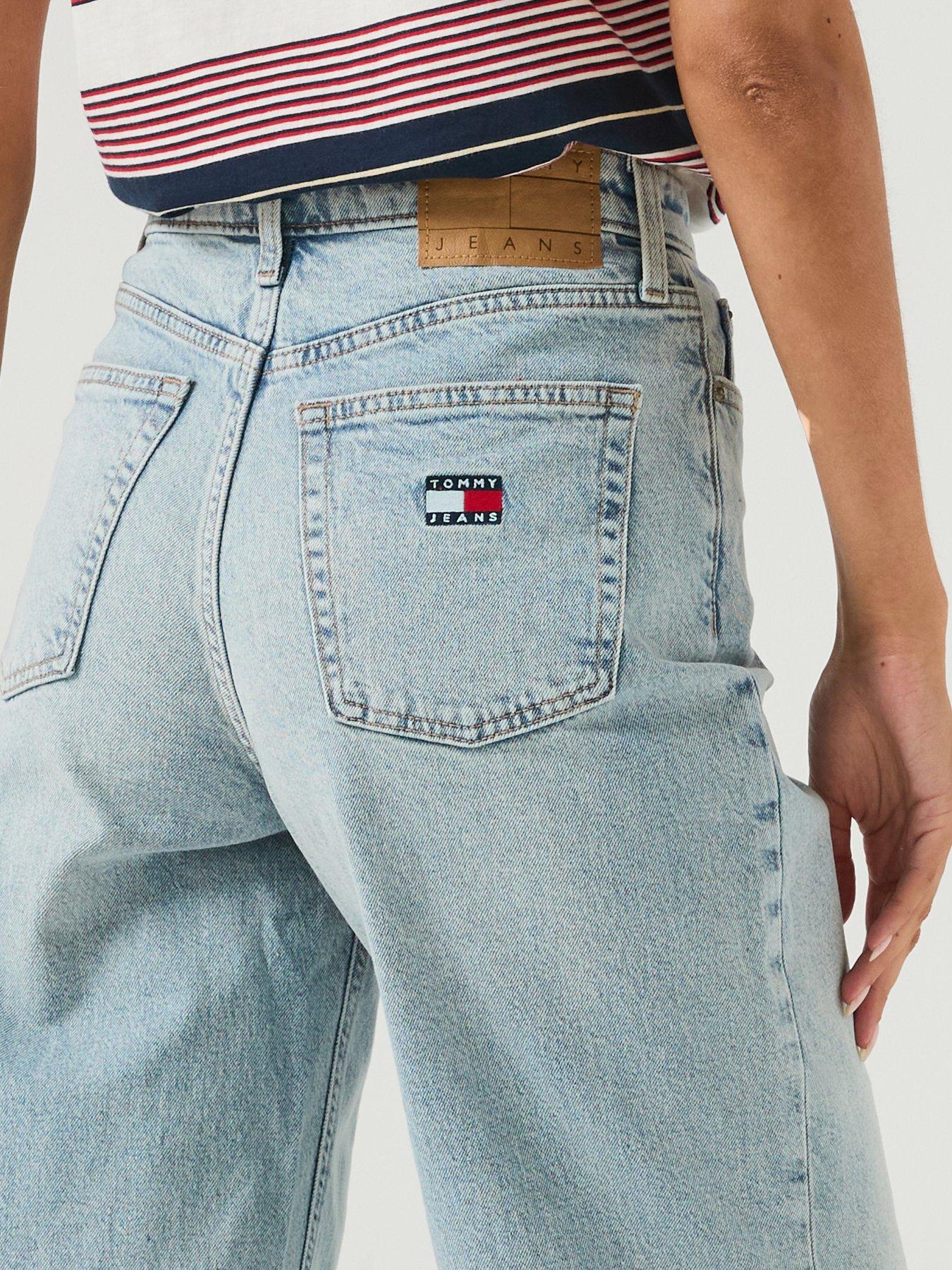 Image 4 of 6 of Tommy Jeans Women's Claire High Rise Wide Leg Jeans - Light Blue