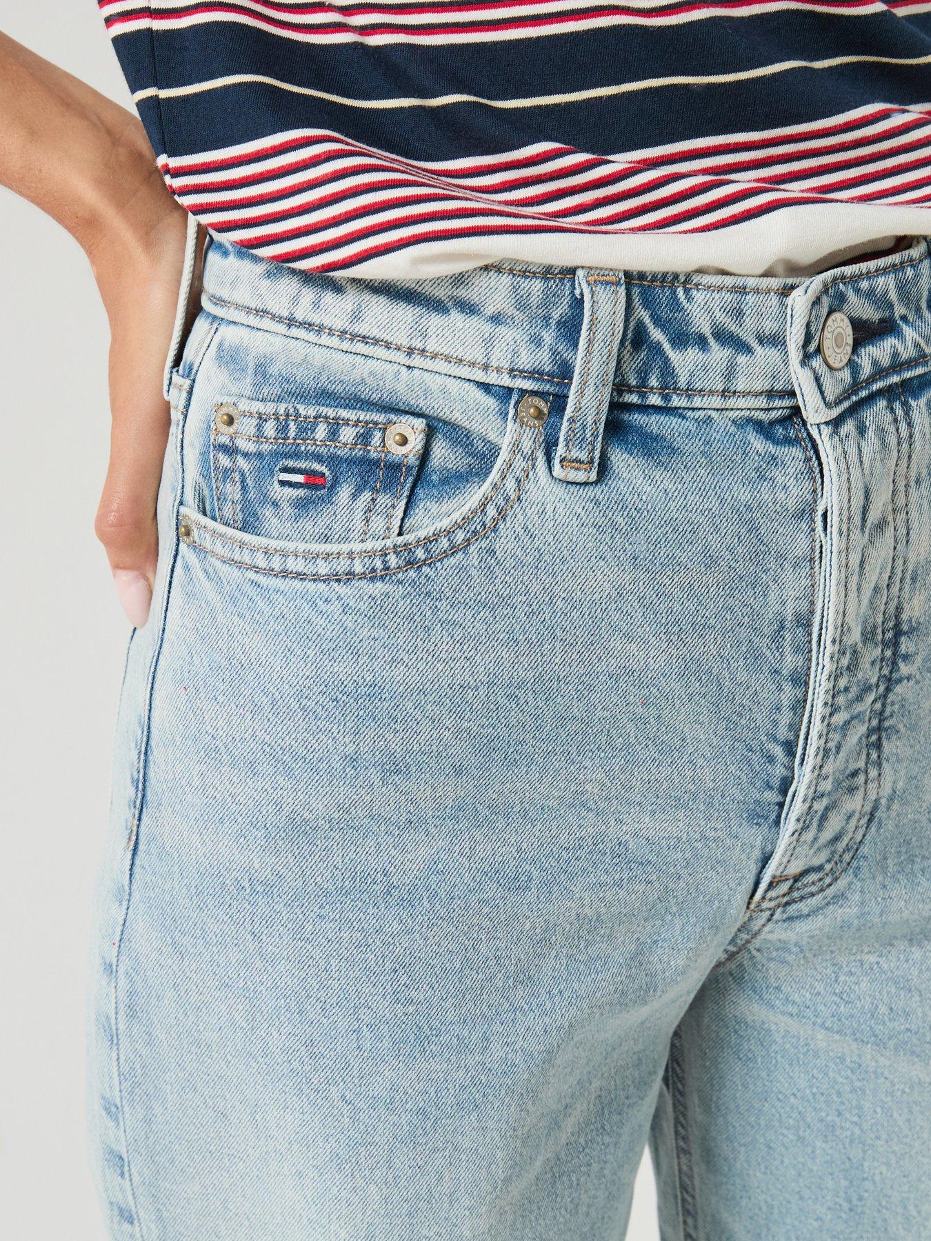 Image 5 of 6 of Tommy Jeans Women's Claire High Rise Wide Leg Jeans - Light Blue