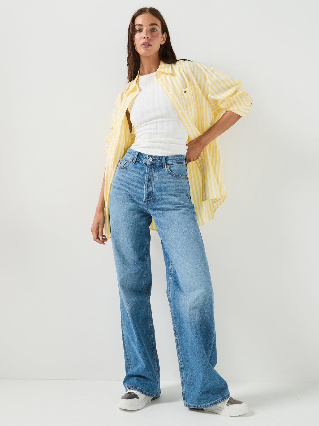 Image 3 of 5 of Tommy Jeans Claire High Rise Wide Jeans - Denim Light