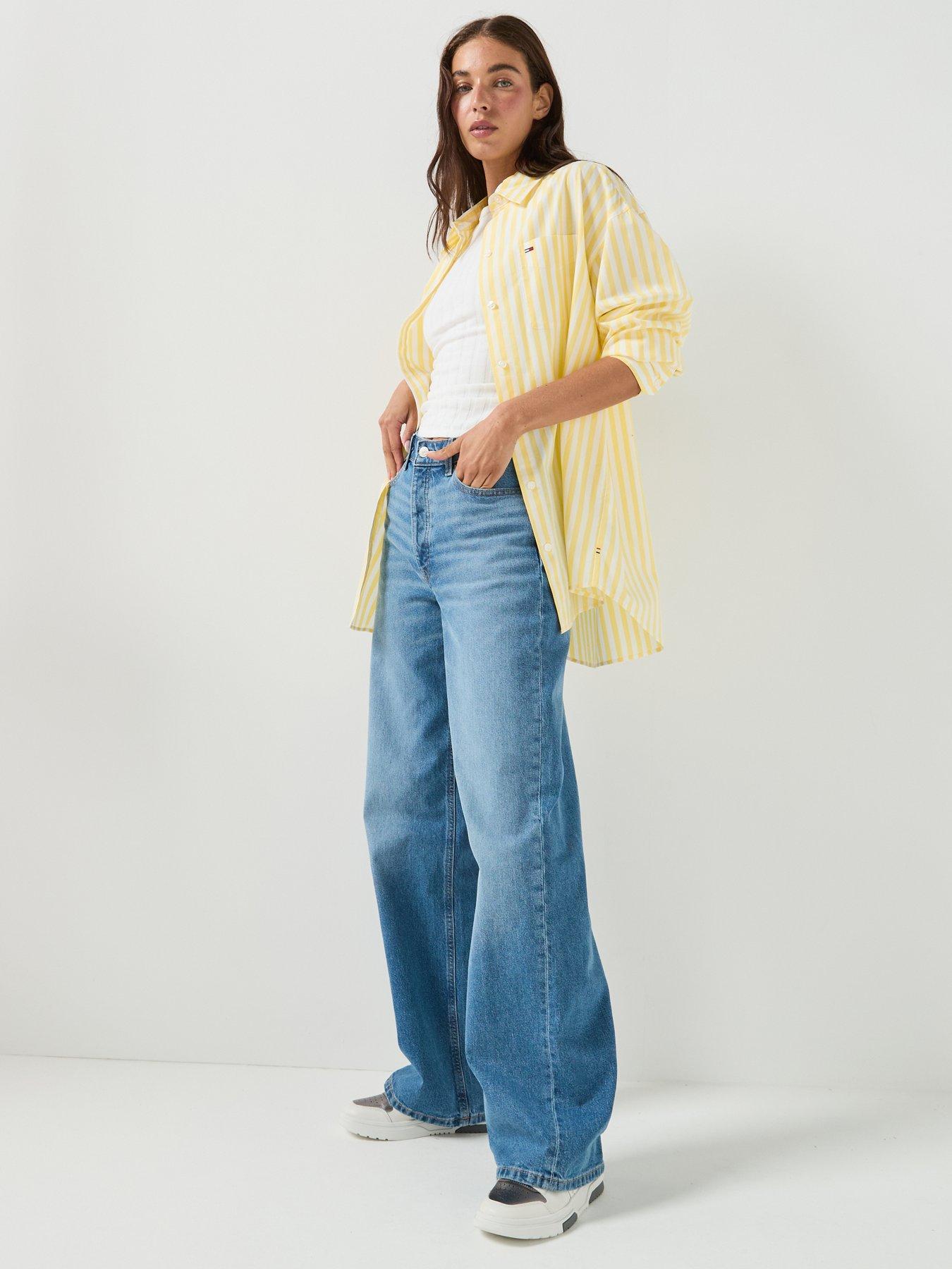 Image 5 of 5 of Tommy Jeans Claire High Rise Wide Jeans - Denim Light