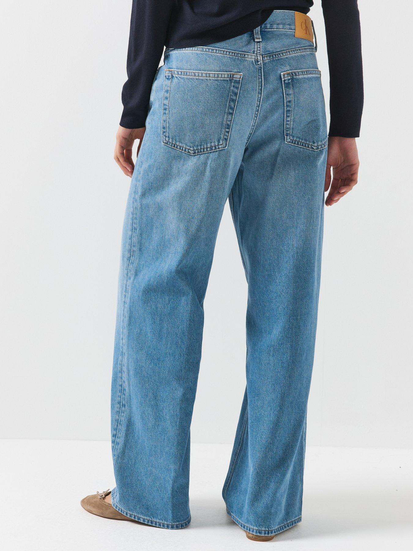 Image 2 of 6 of Calvin Klein Jeans Relaxed Baggy Fit Jeans - Mystic Blue