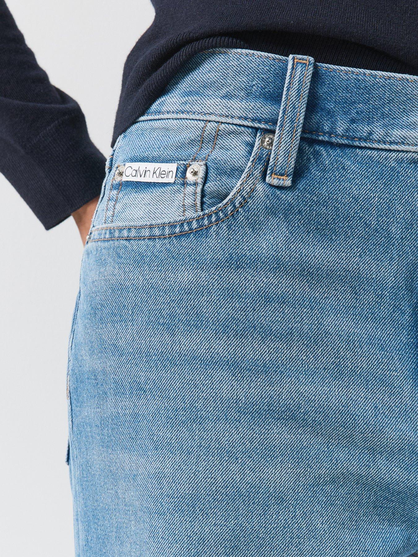 Image 5 of 6 of Calvin Klein Jeans Relaxed Baggy Fit Jeans - Mystic Blue
