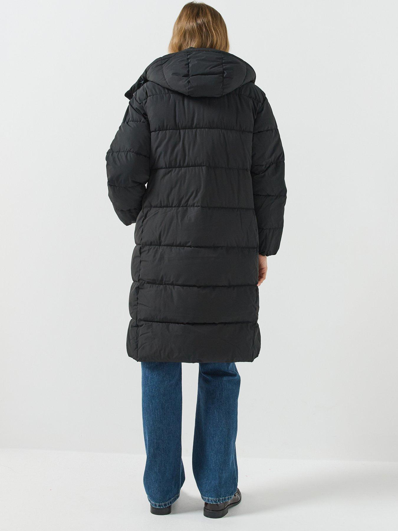 Image 2 of 6 of Calvin Klein Jeans Jeans Matte Midweight Longline Puffer Jacket - Black