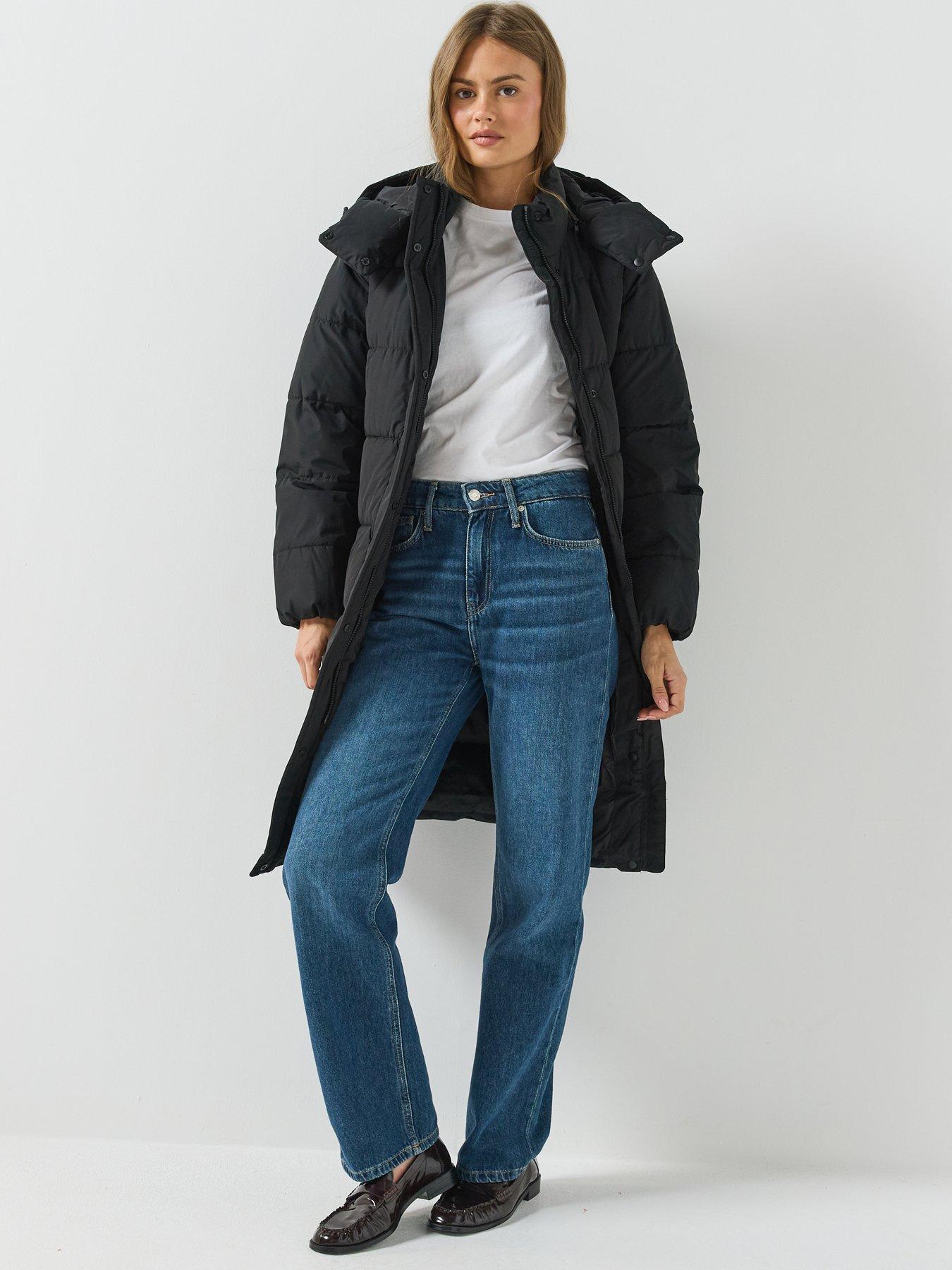 Image 3 of 6 of Calvin Klein Jeans Jeans Matte Midweight Longline Puffer Jacket - Black