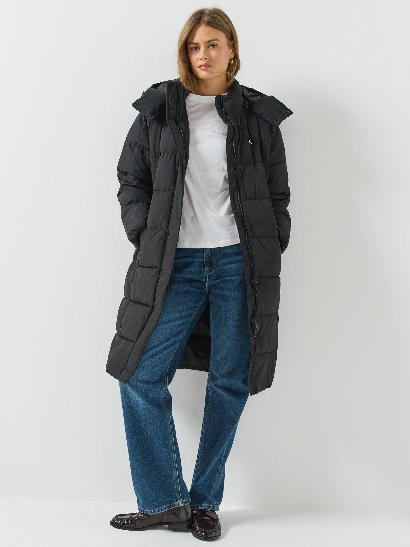 Image 6 of 6 of Calvin Klein Jeans Jeans Matte Midweight Longline Puffer Jacket - Black
