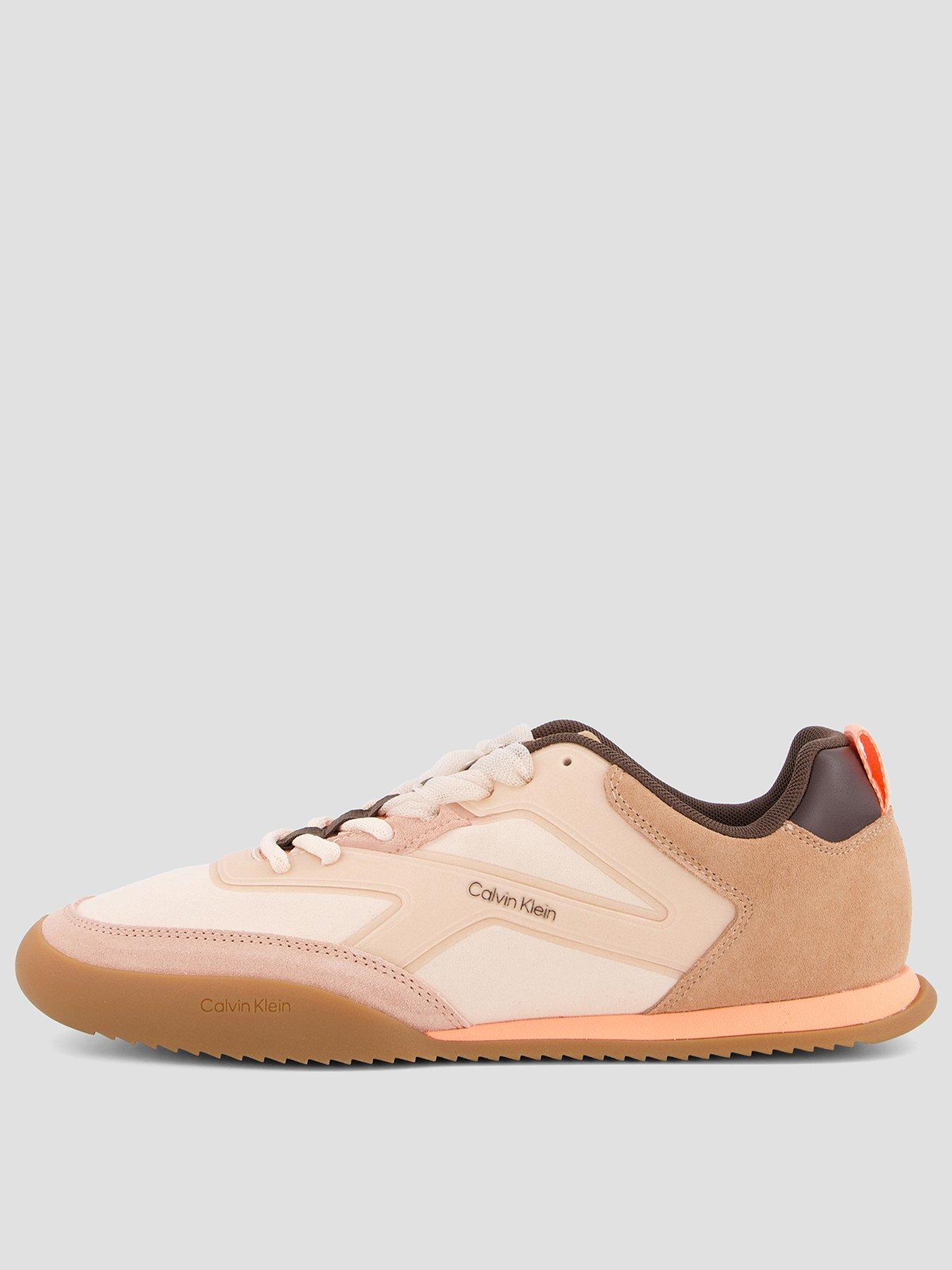 Image 1 of 7 of Calvin Klein Kayla Organza Runner Trainers - Brown