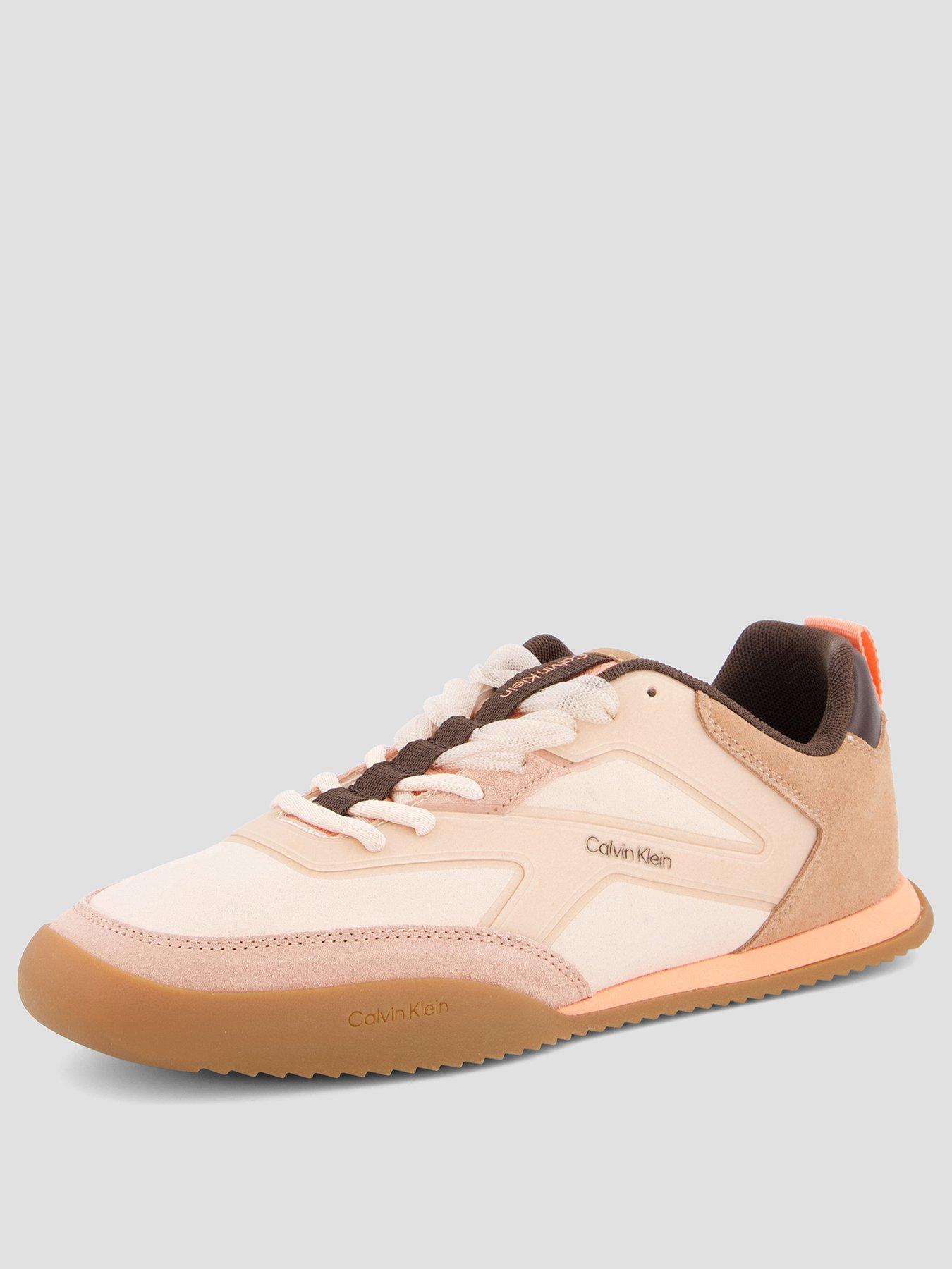 Image 2 of 7 of Calvin Klein Kayla Organza Runner Trainers - Brown