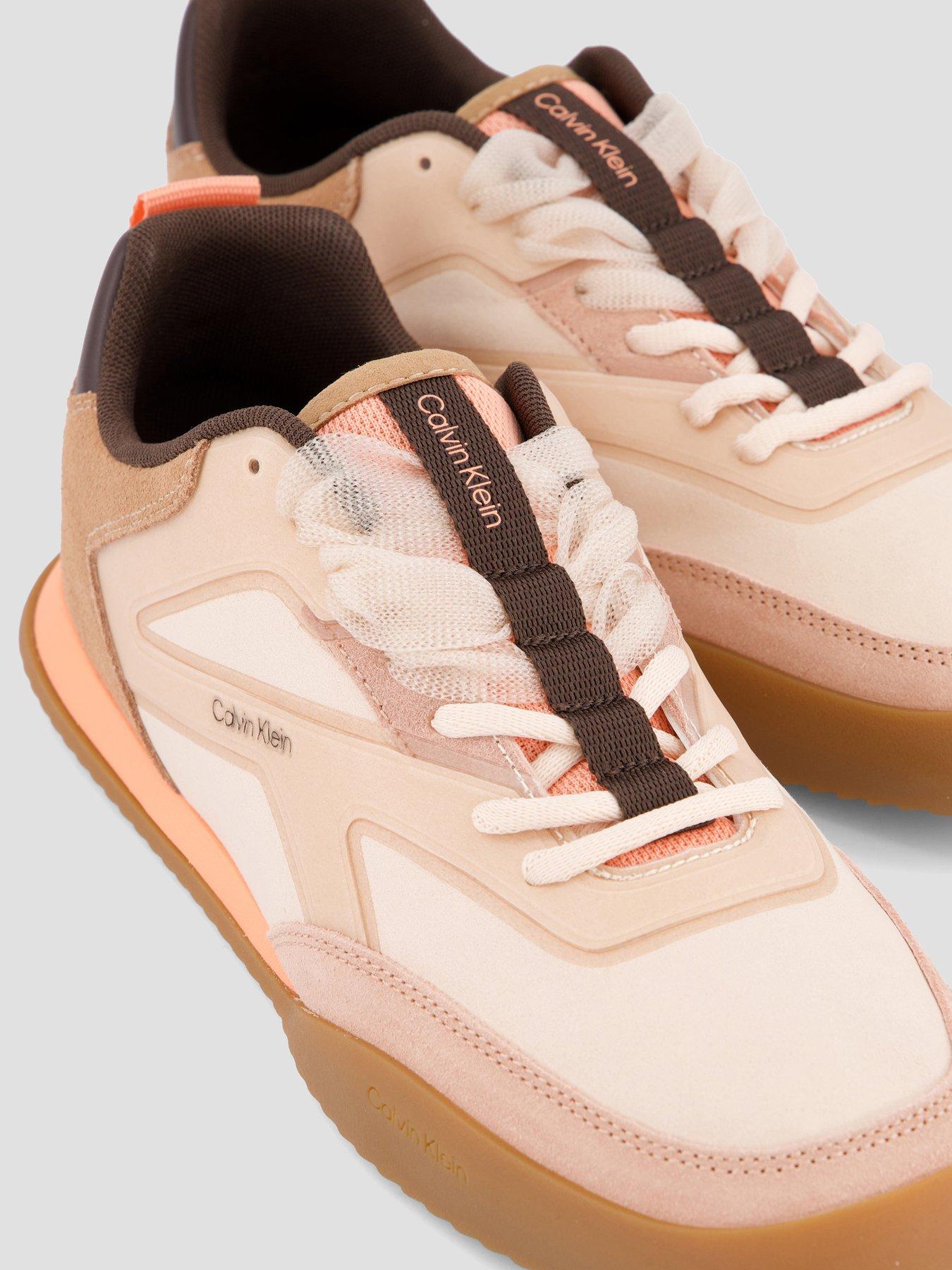 Image 5 of 7 of Calvin Klein Kayla Organza Runner Trainers - Brown